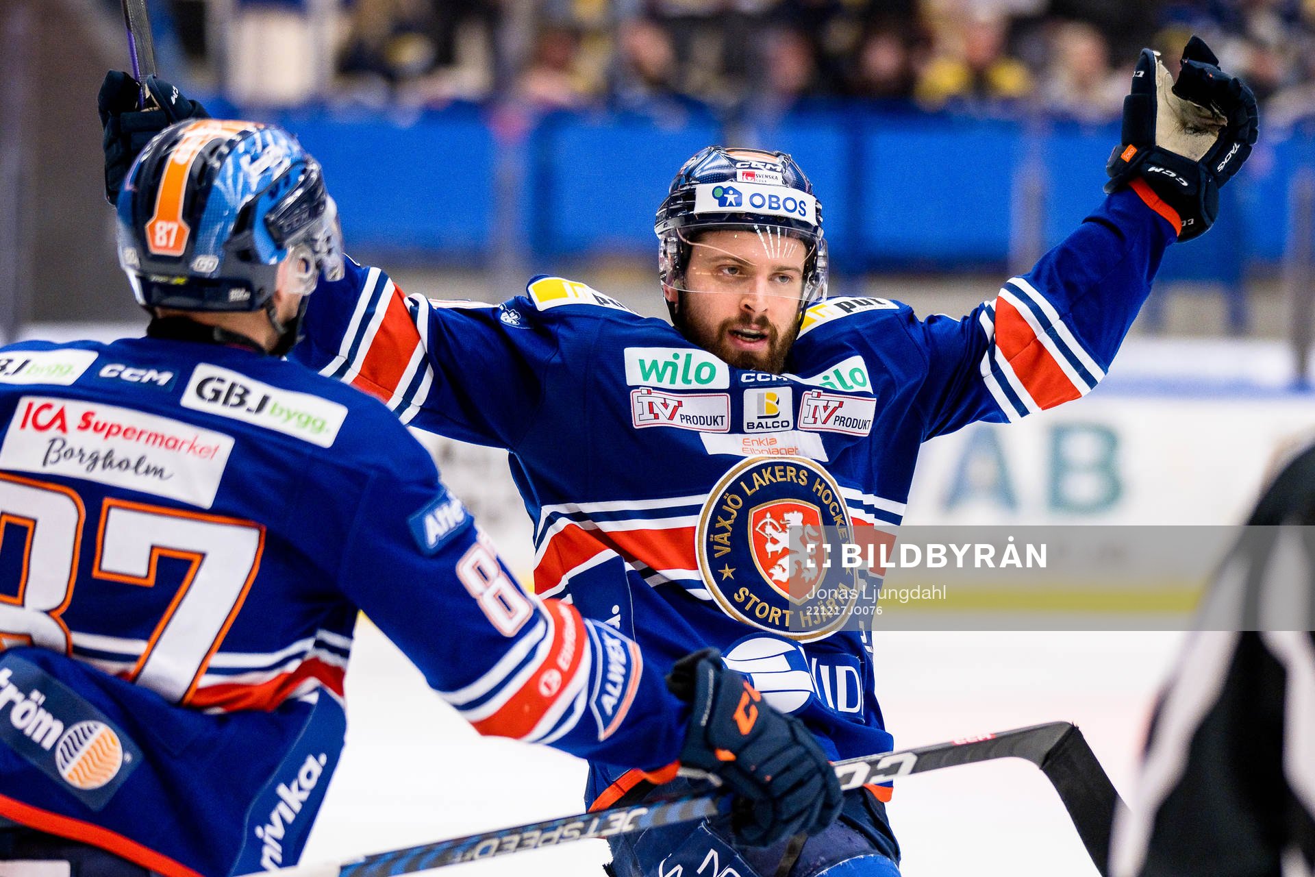 Växjös Lukas Bengtsson jublar