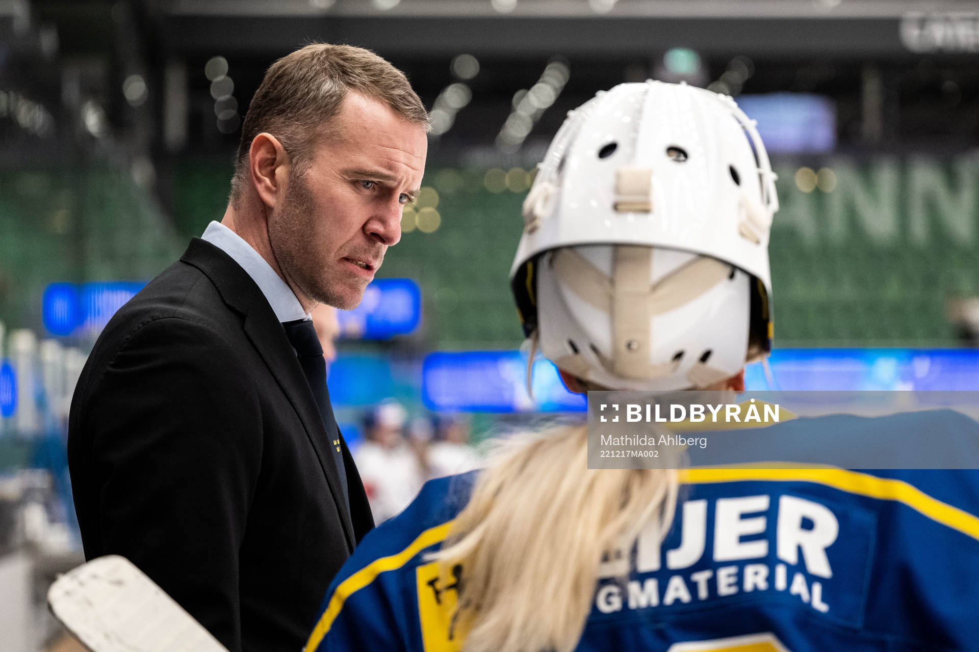 Goaltender coach Ola Kahem  of Sweden