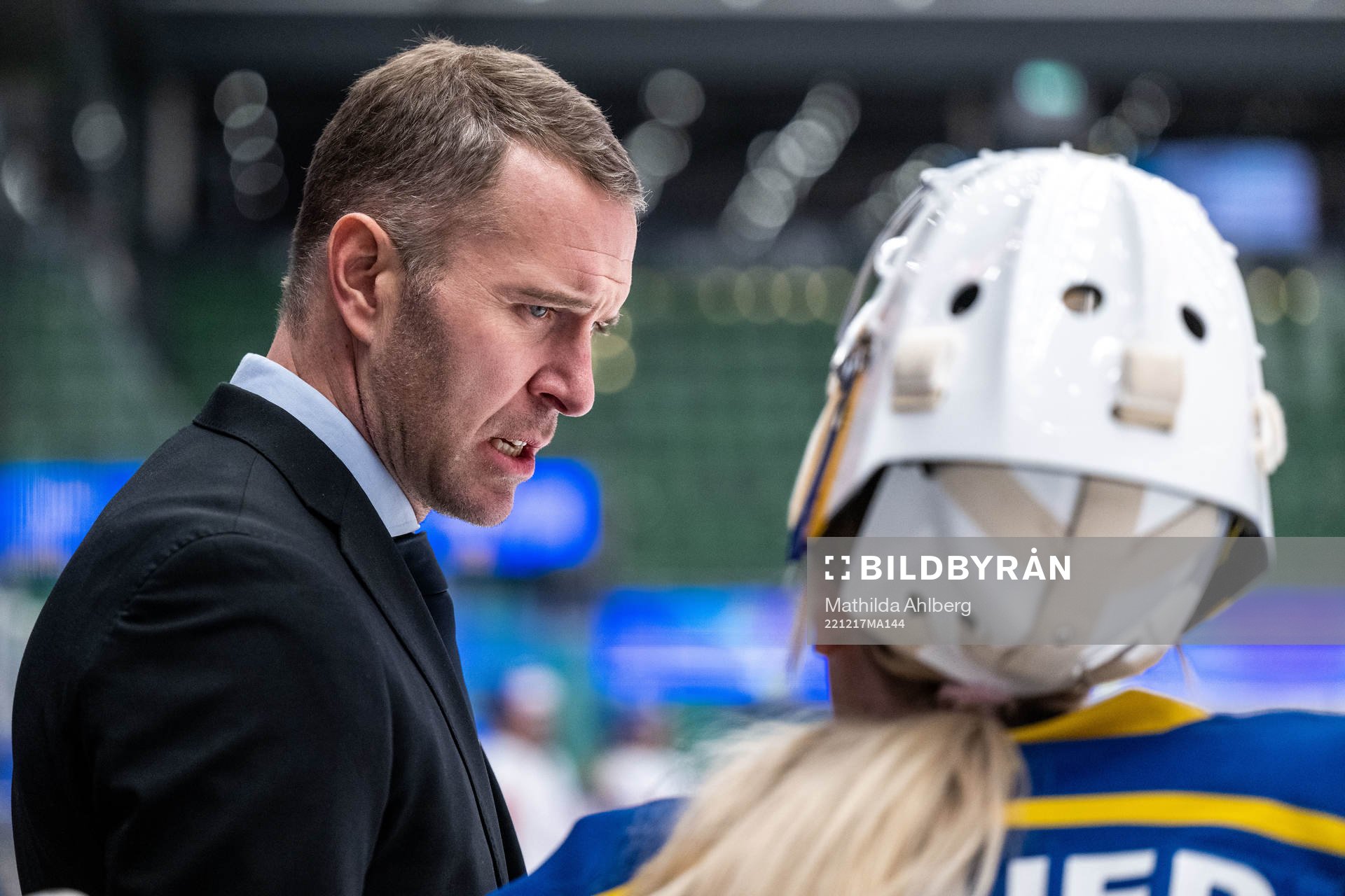 Goaltender coach Ola Kahem  of Sweden