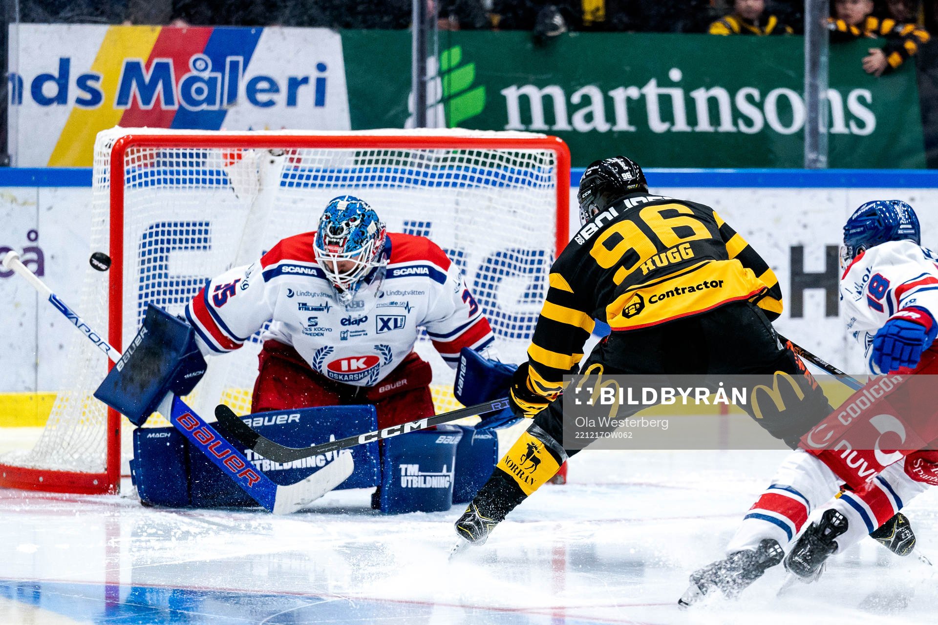 Oskarshamns målvakt Joe Cannata och Skellefteås Rickard