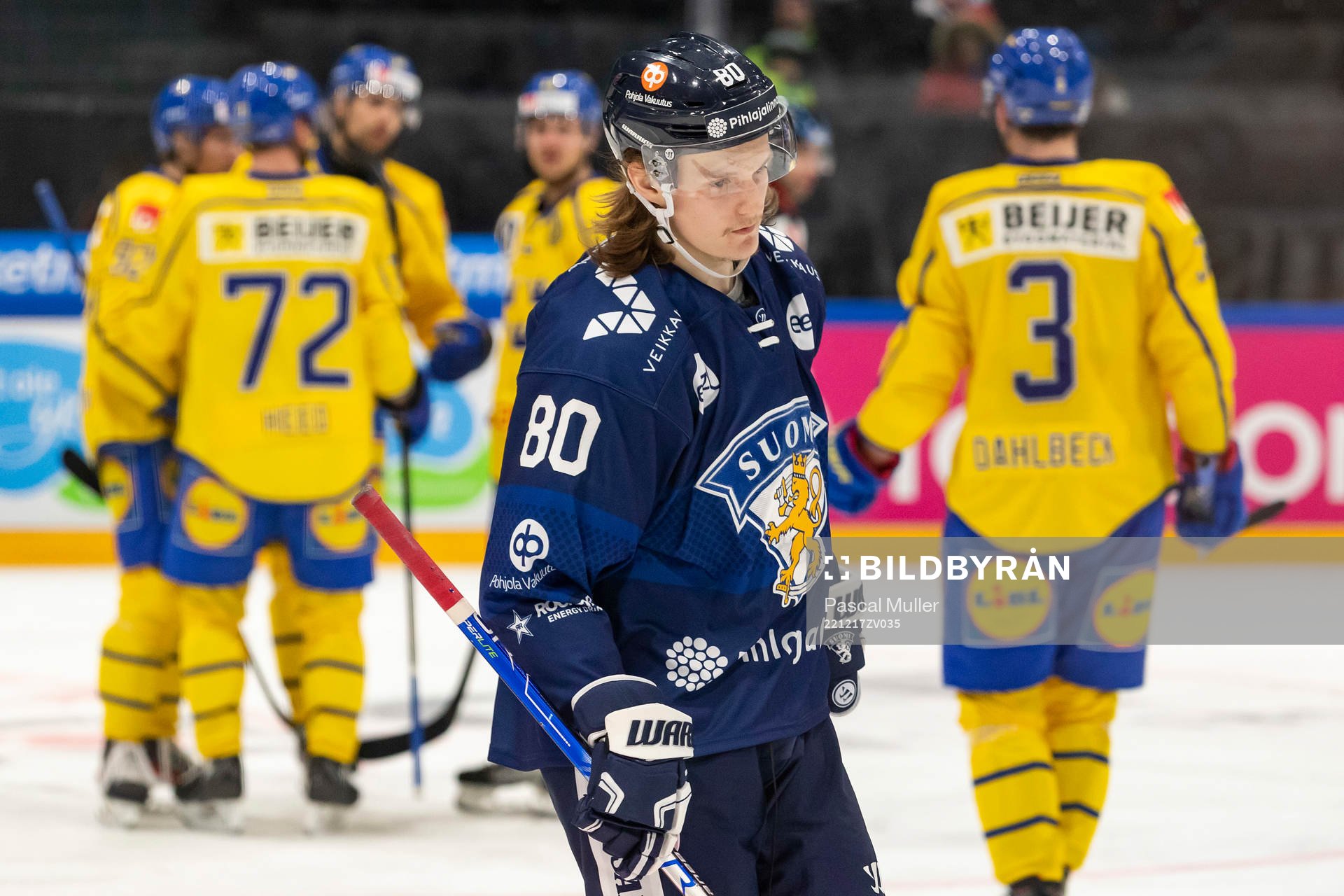 Sami Niku of Finland looks dejected