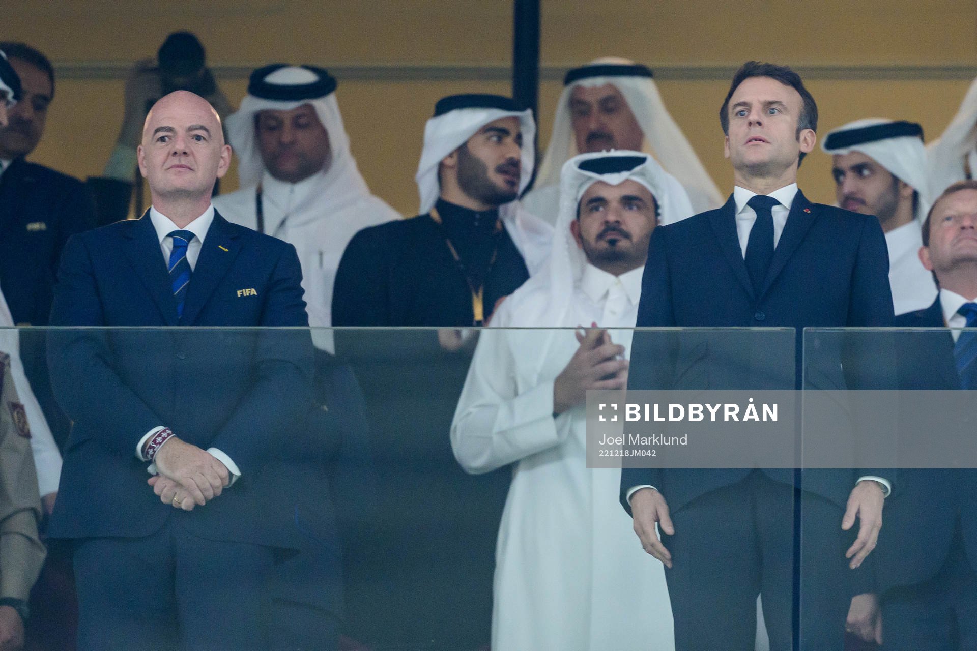 Gianni Infantino, president of FIFA, and Emmanuel Macron,