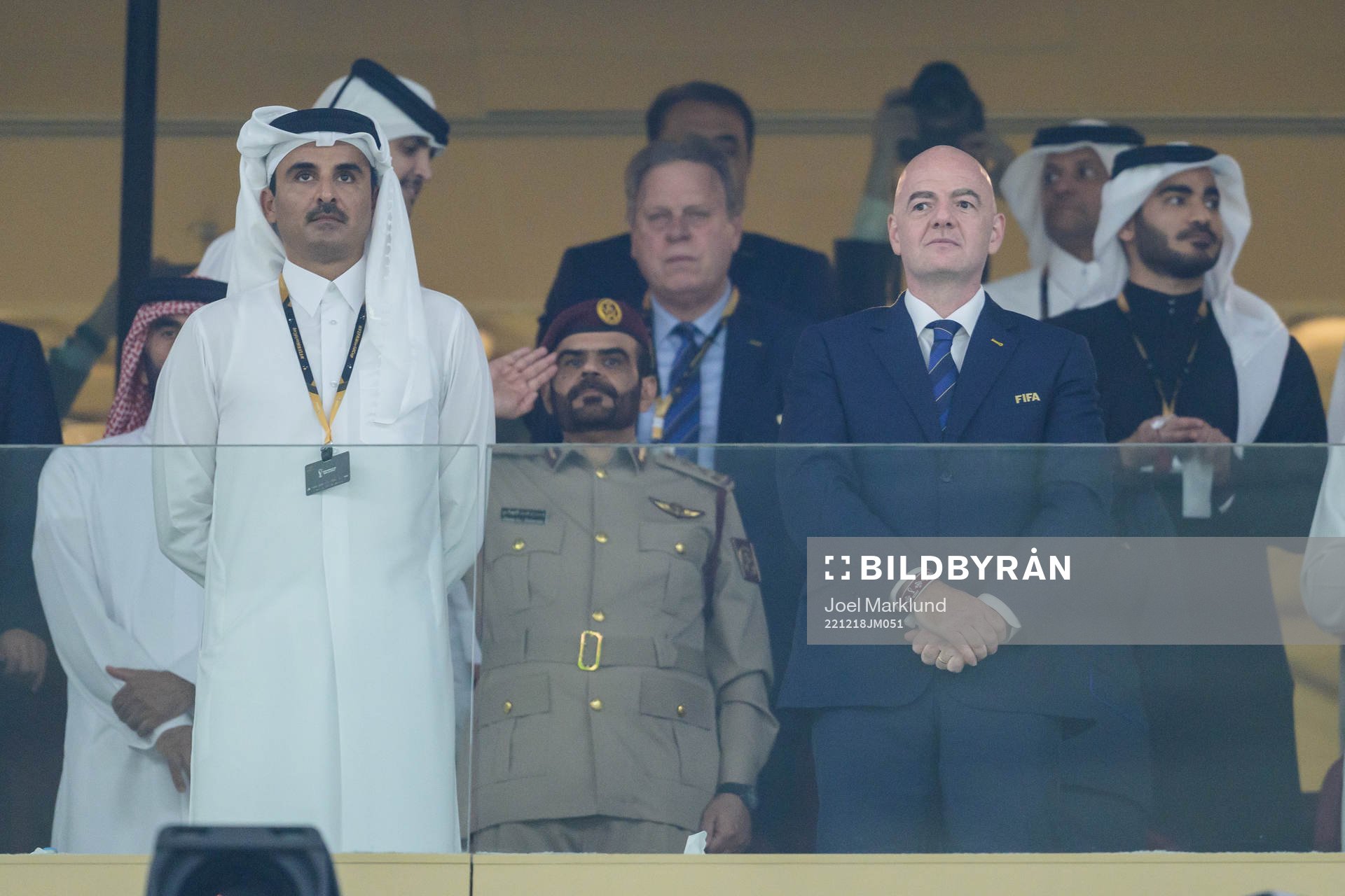 Gianni Infantino, president of FIFA, and Emmanuel Macron,