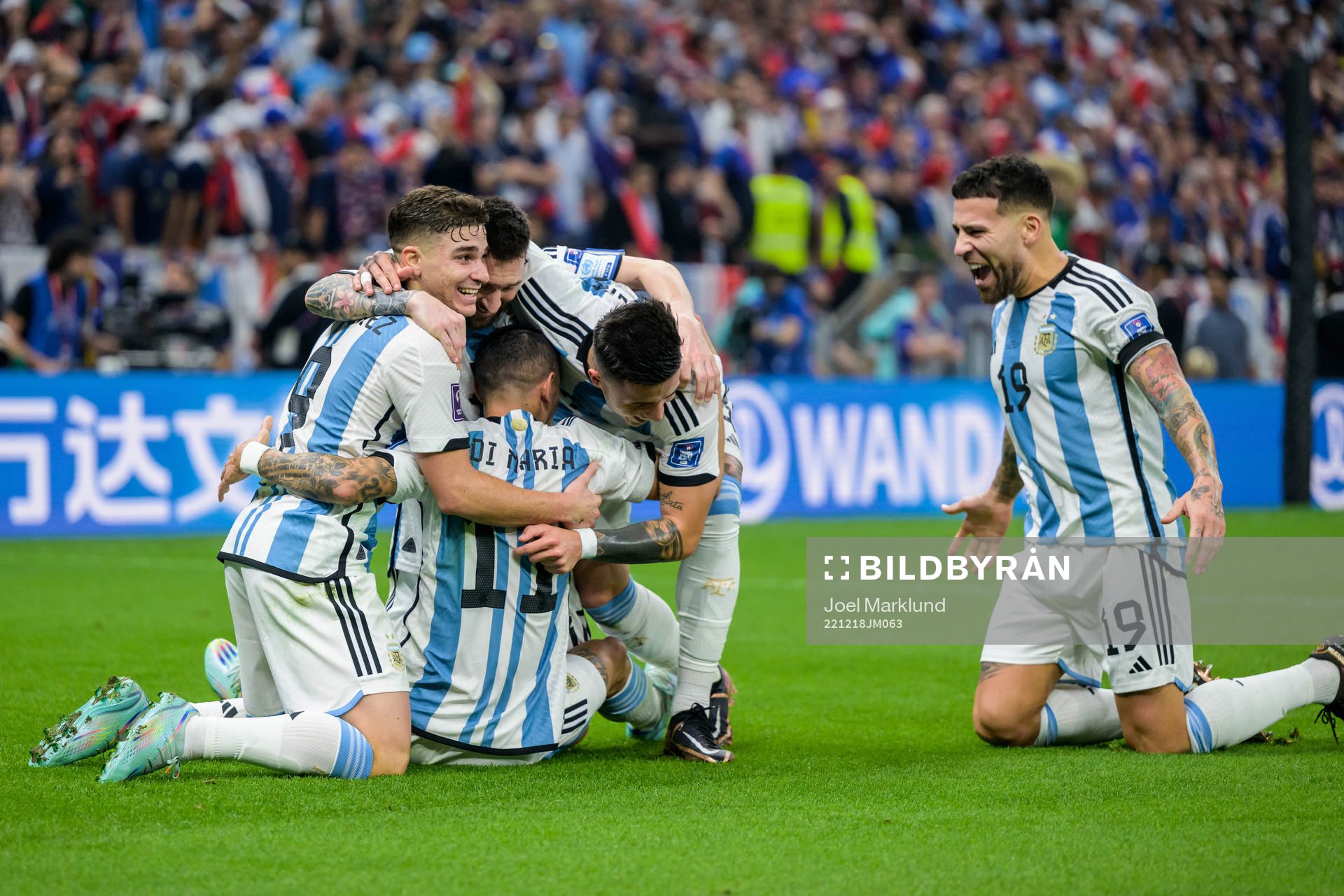 Julian Alvarez, Lionel Messi, Angel de Maria, Enzo