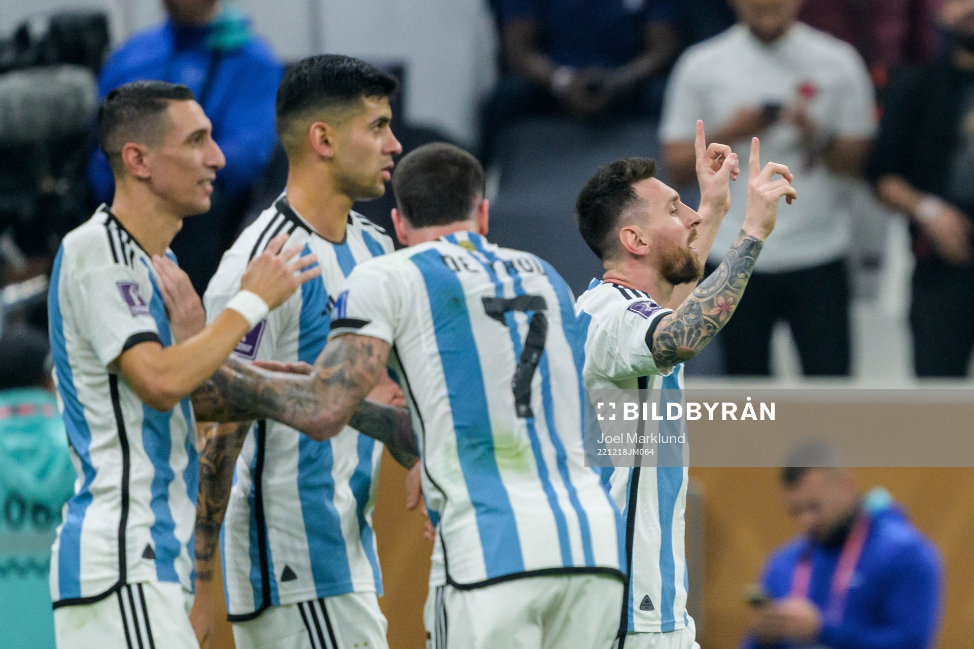 Lionel Messi of Argentina celebrates
