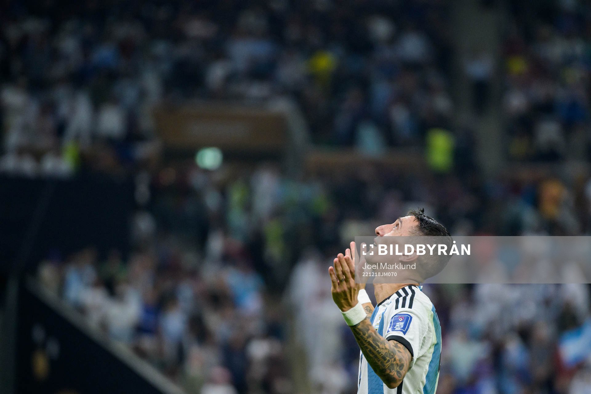 Angel de Maria of Argentina celebrates