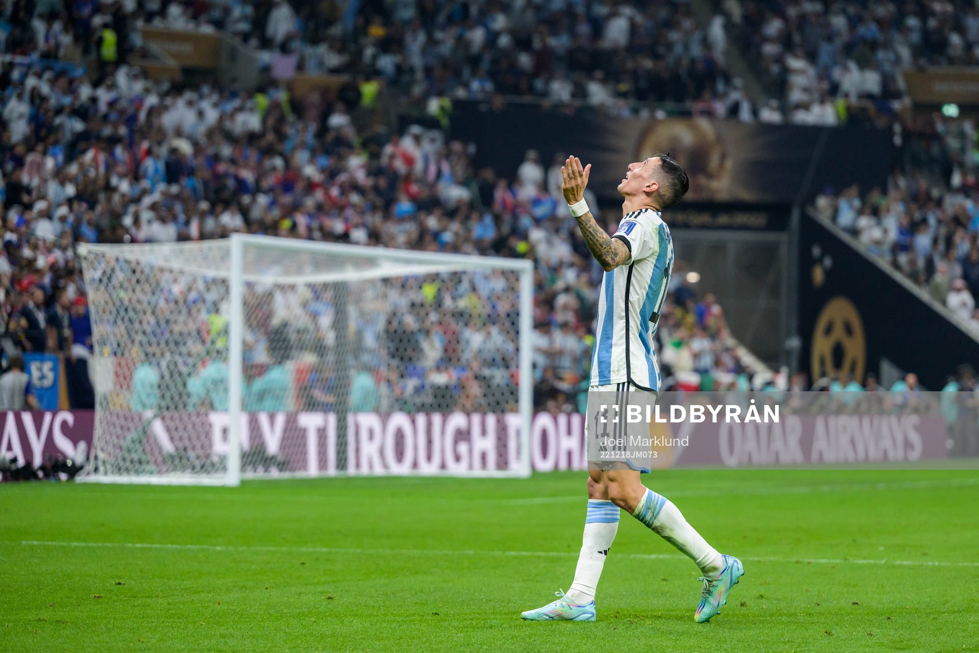 Angel de Maria of Argentina celebrates