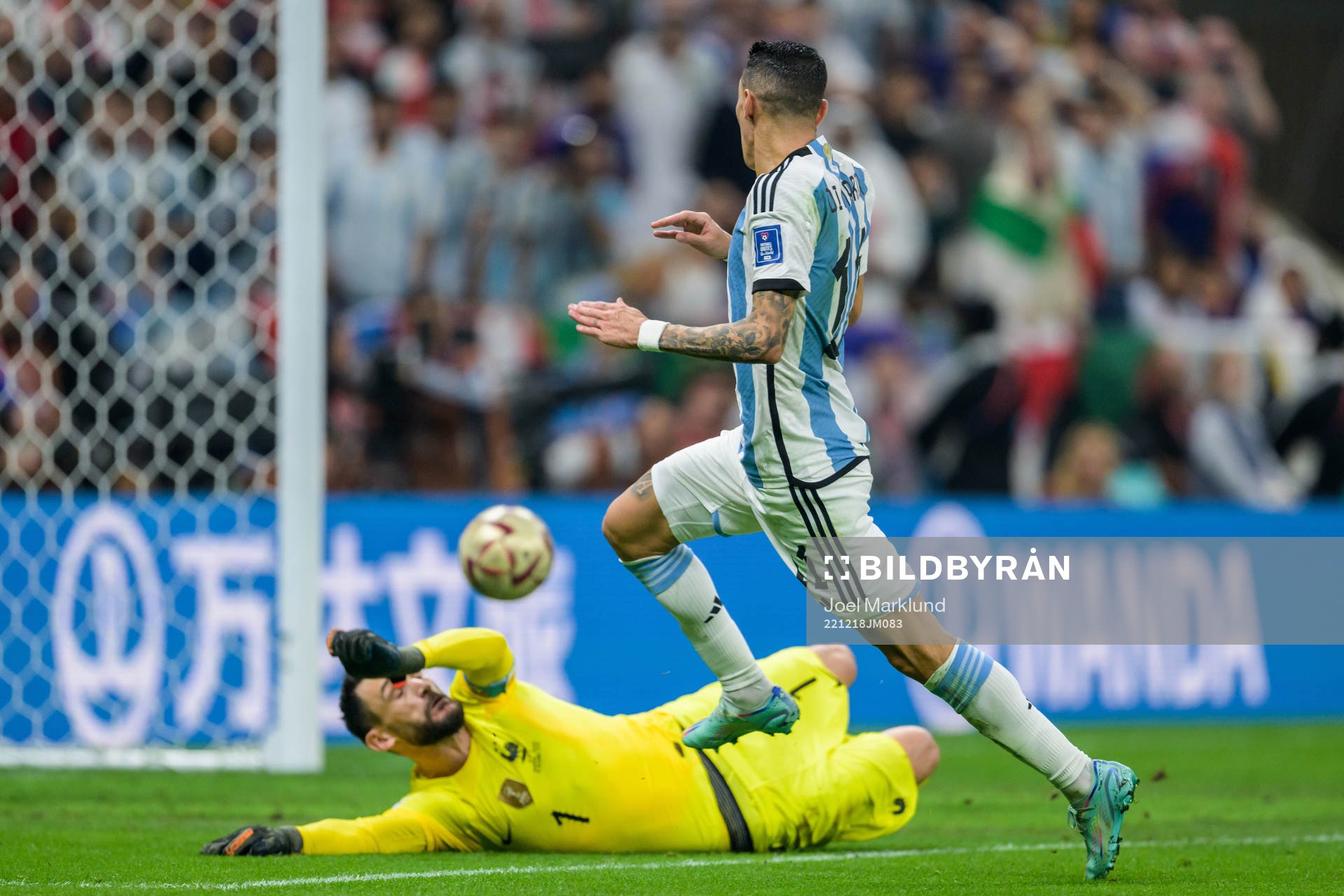 Angel de Maria of Argentina scores 2-0