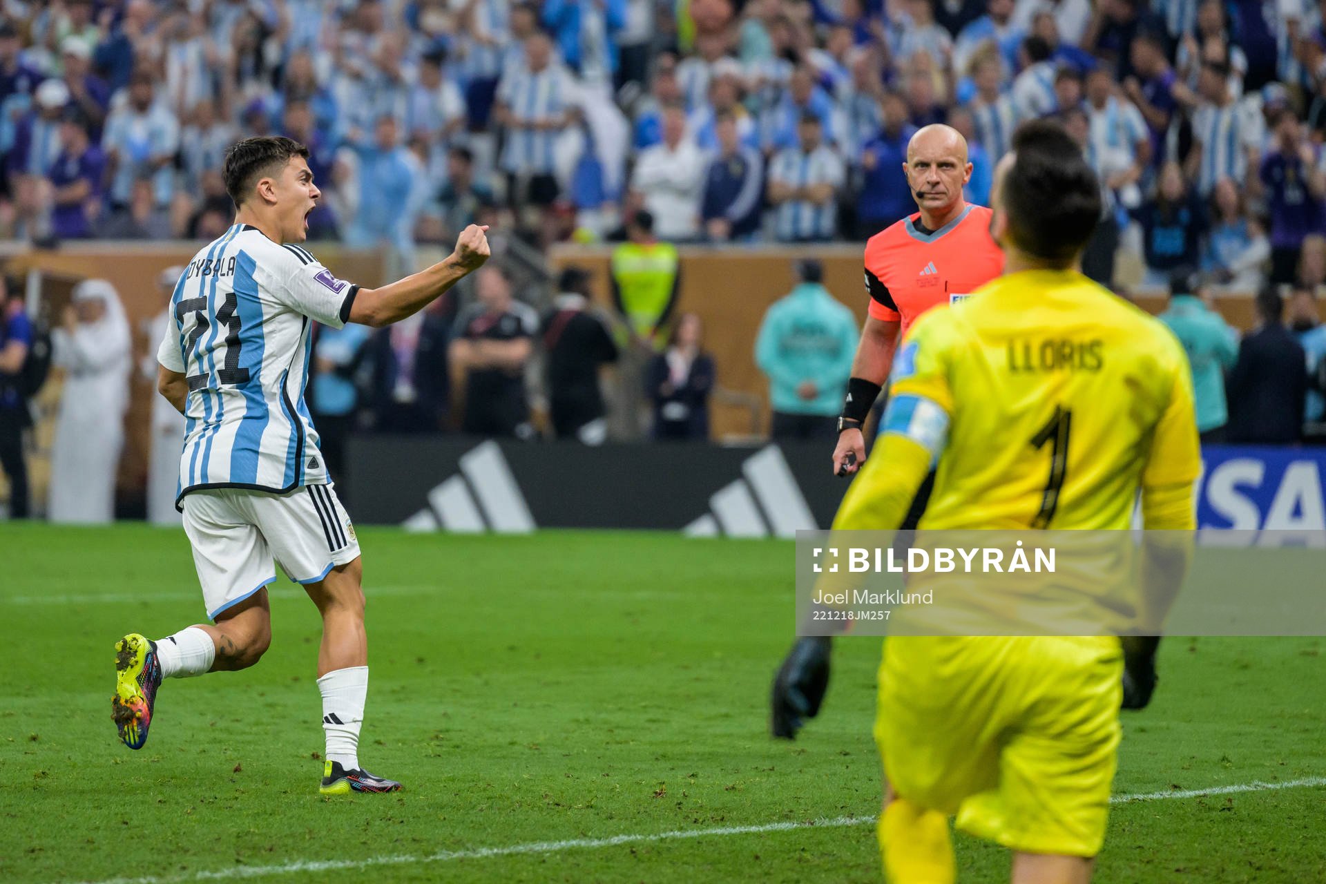 Paulo Dybala of Argentina celebrates