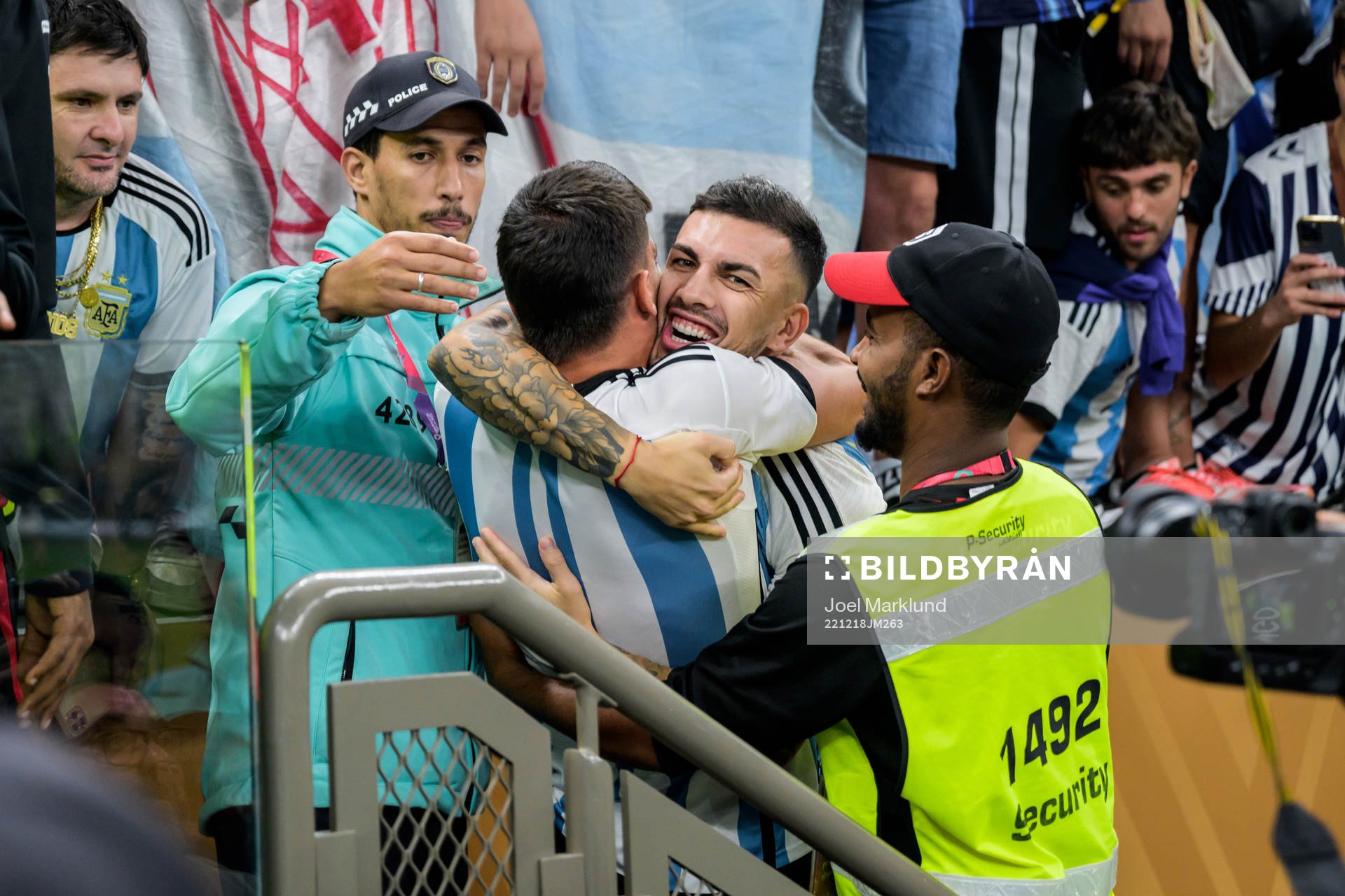Leandro Paredes of Argentina celebrate with friends