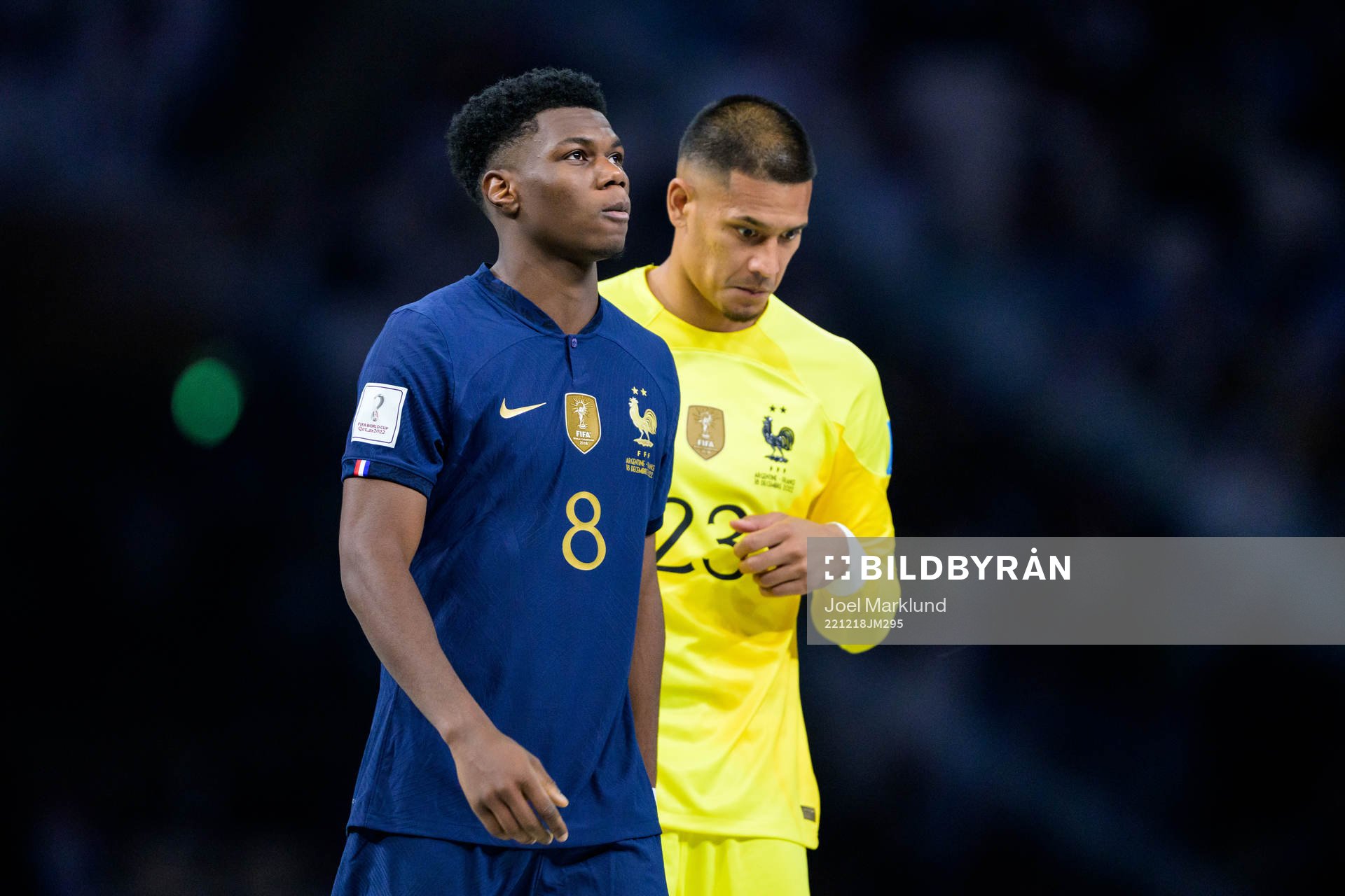 Aurelien Tchouameni and goalkeeper Alphonse Areola of