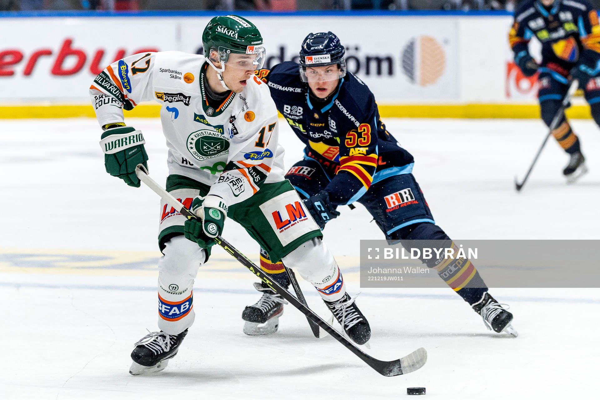 Kristianstads Oskar Hassel och Djurgårdens David Blomgren