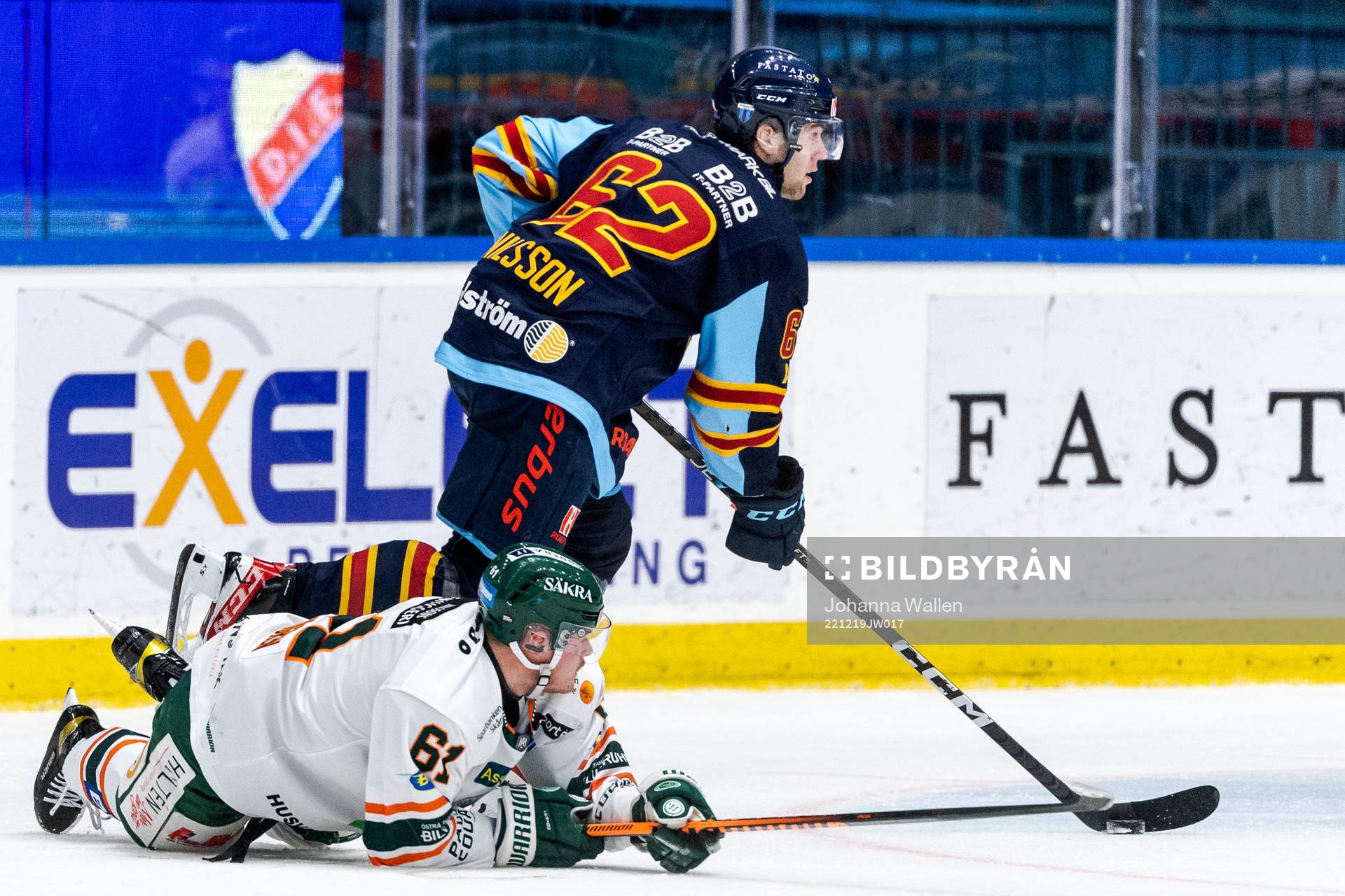 Kristianstads Malte Sjögren och Djurgårdens Wiktor Nilsson