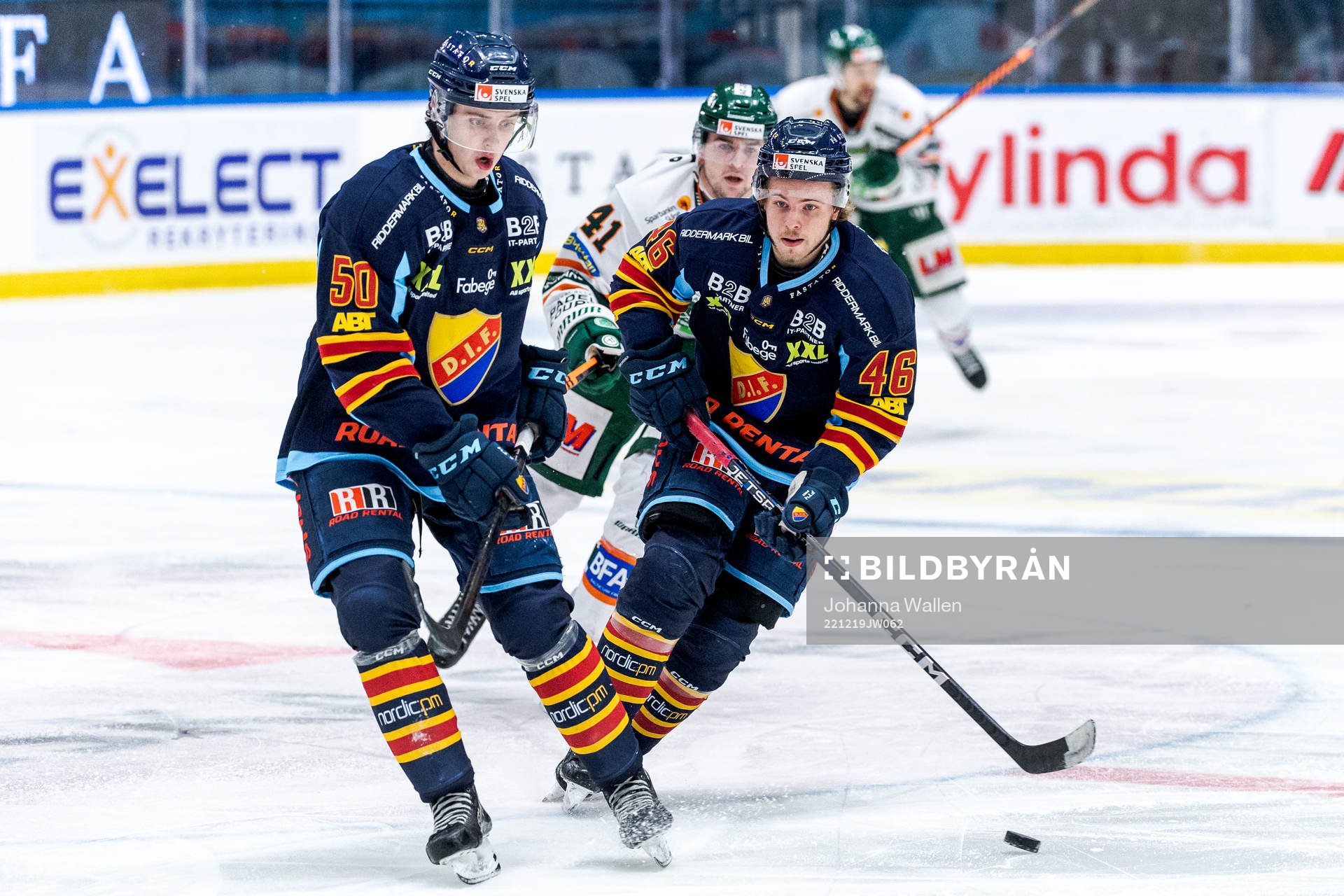 Djurgårdens Tobias Ahlen och Tim Söderlund