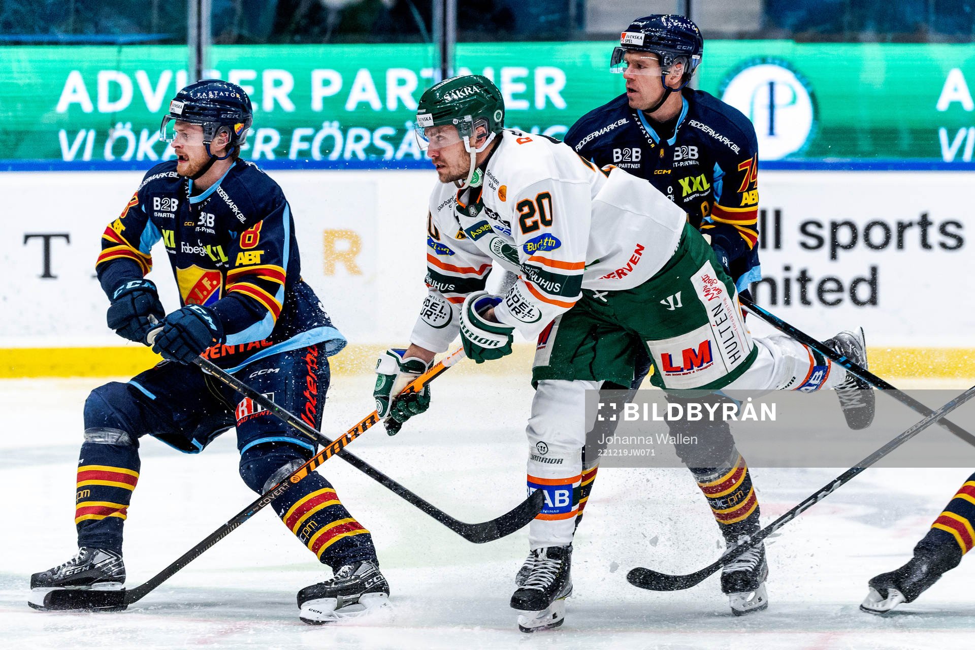 Djurgårdens Linus Arnesson och Nicklas Danielsson mot