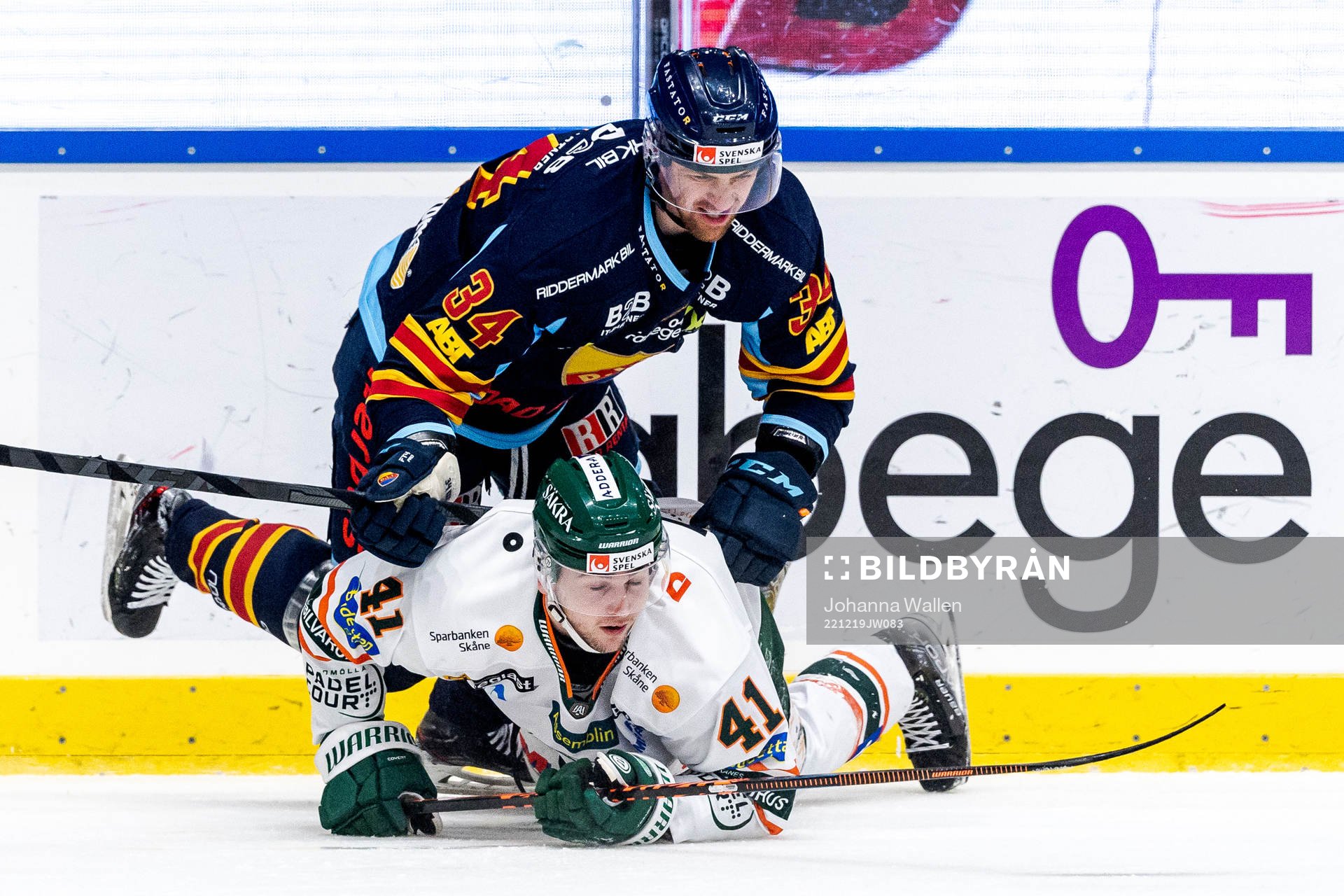 Djurgårdens Daniel Brodin och Kristianstads Melker Eriksson