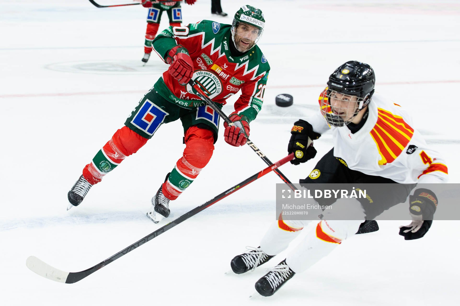 Frölundas Joel Lundqvist och Brynäs Theo Lindstein