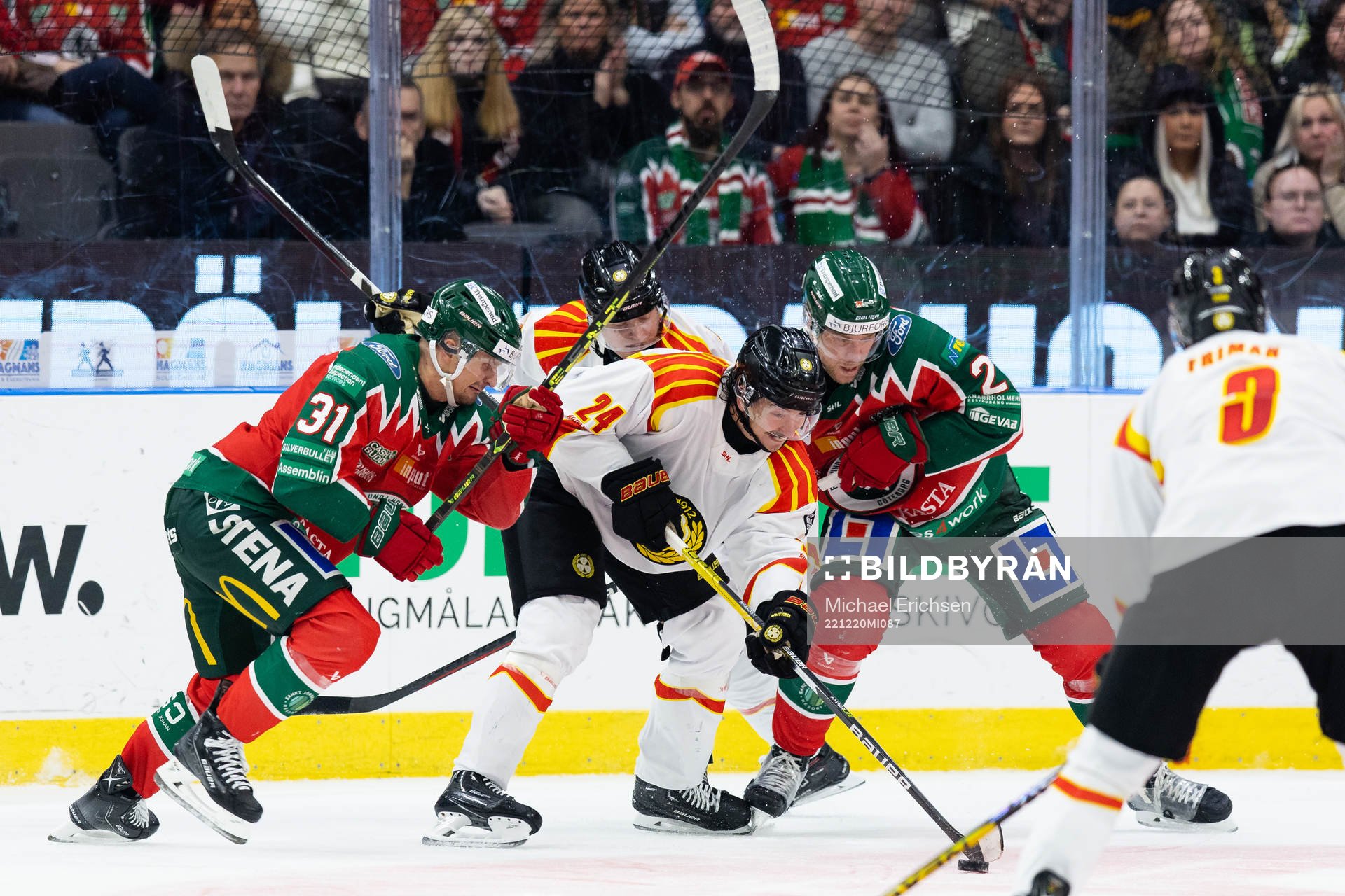 Frölundas Nicklas Lasu och Christian Folin