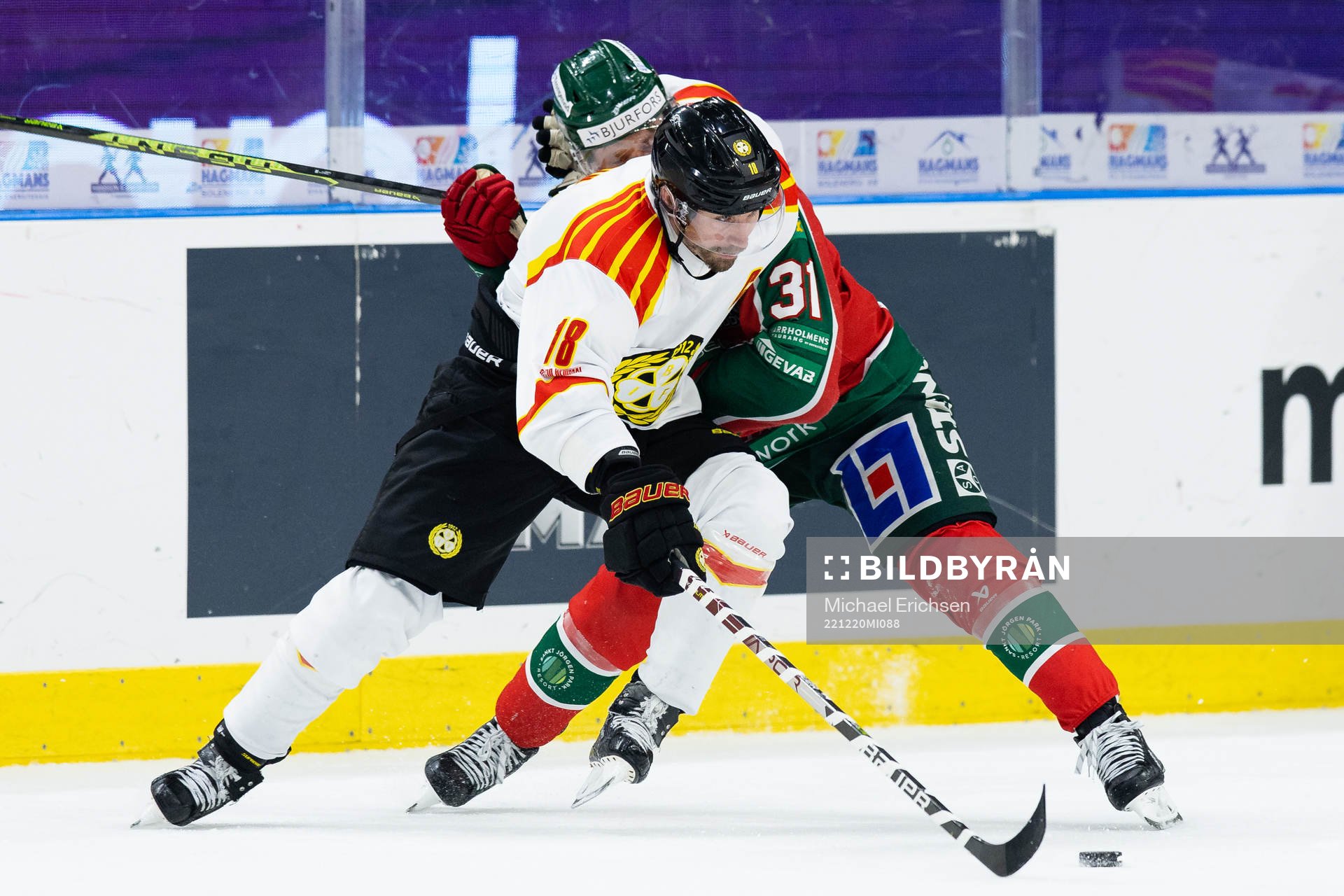 Brynäs Anton Rödin och Frölundas Nicklas Lasu