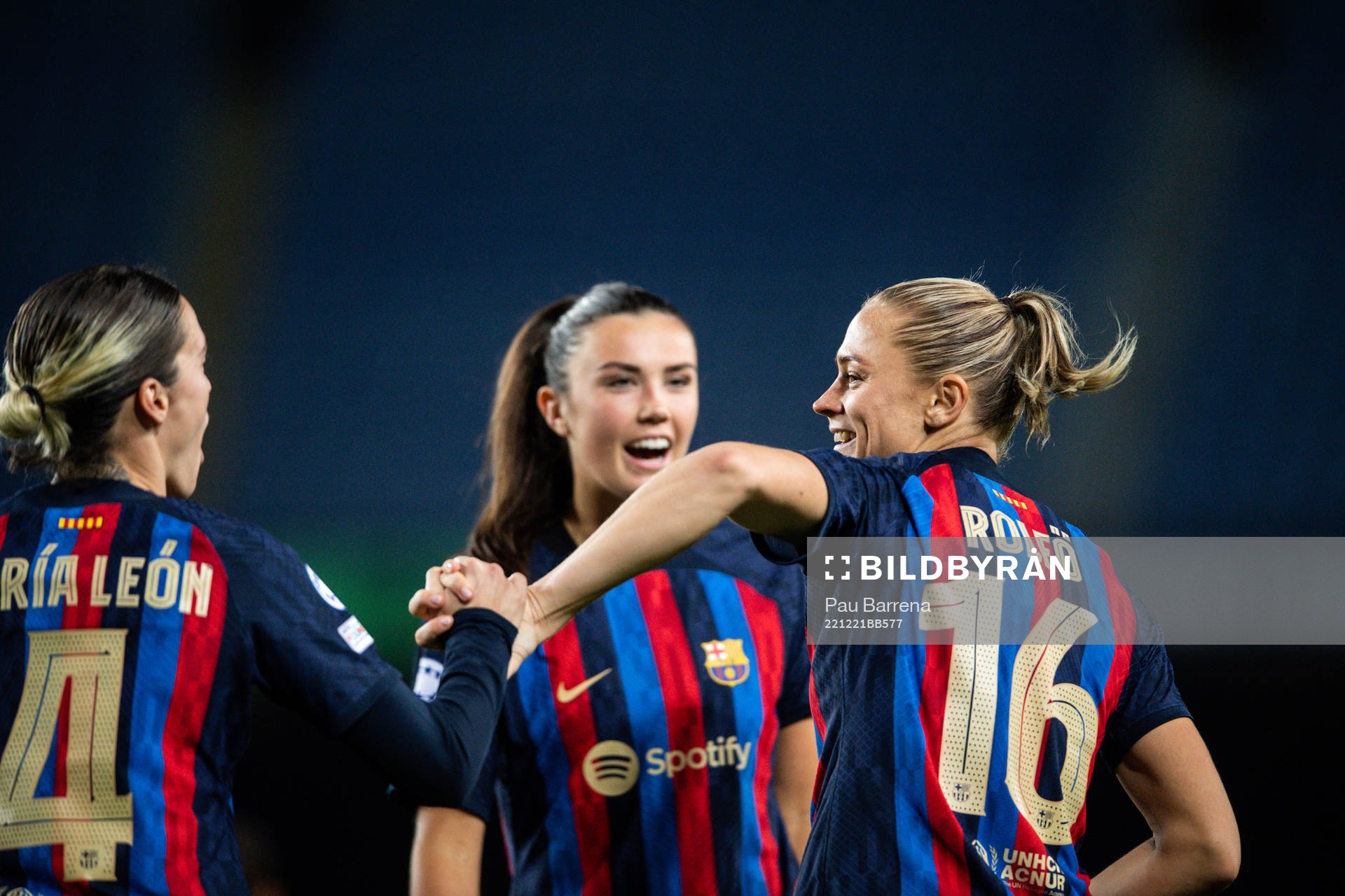 Fridolina Rolfö of Barcelona celebrates with Ingrid