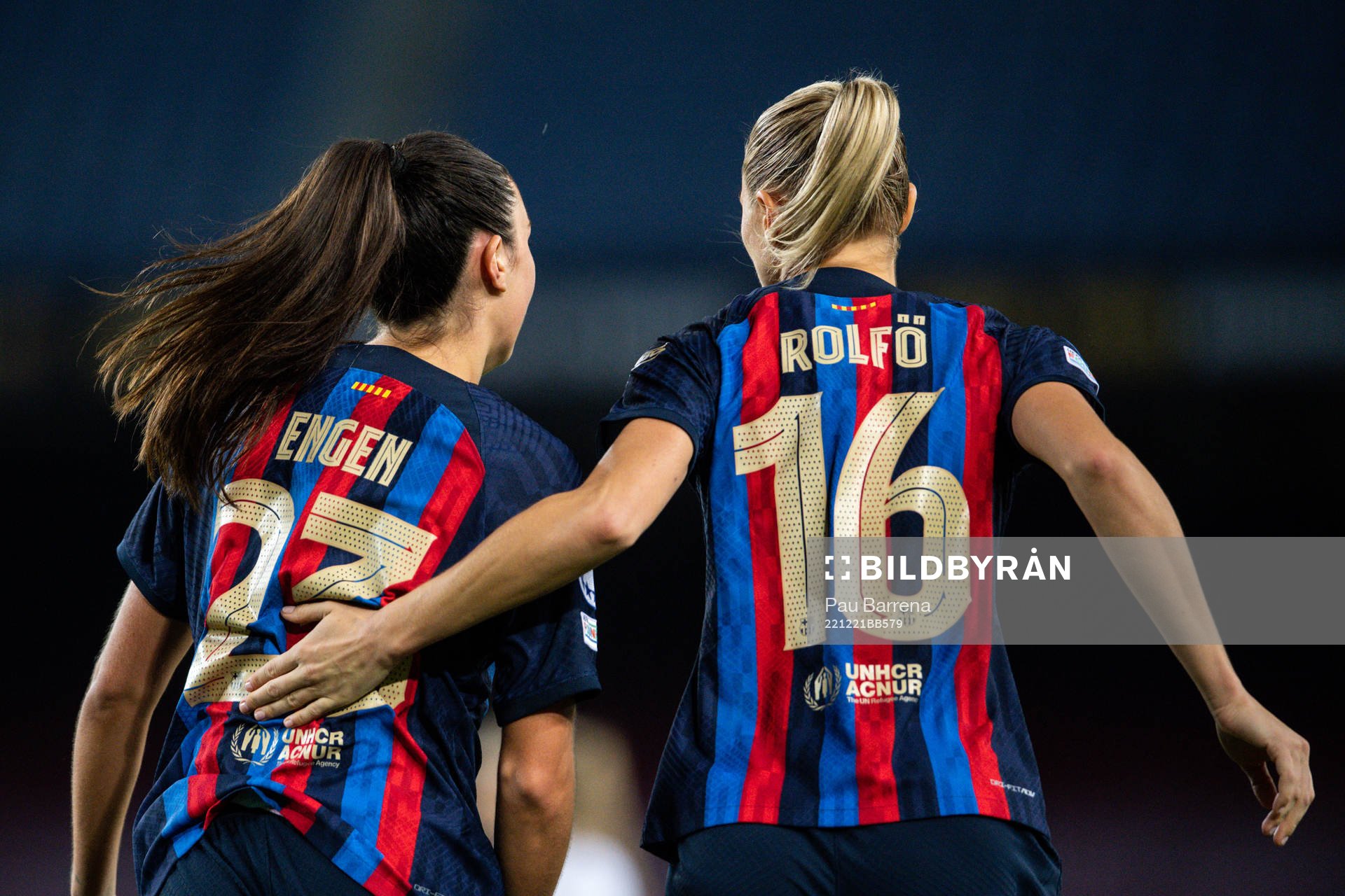 Fridolina Rolfö of Barcelona celebrates