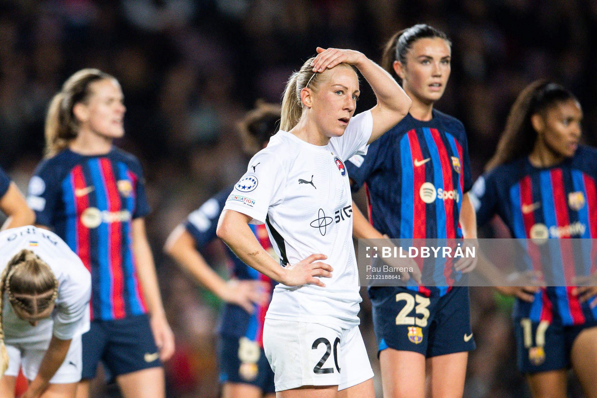 Mia Persson of FC Rosengård looks dejected