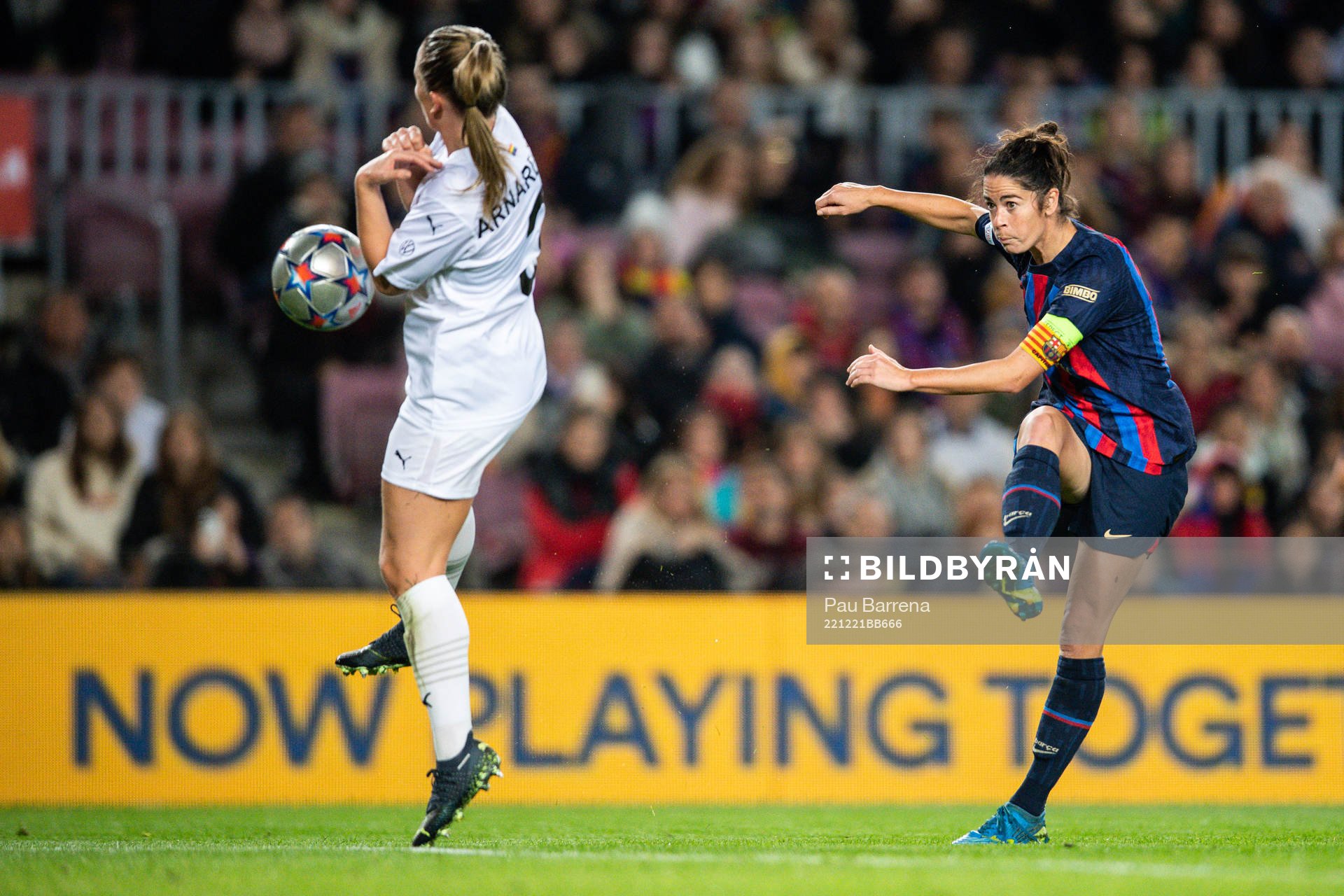 Gudrun Arnardottir of FC Rosengård and Marta Torrejon of