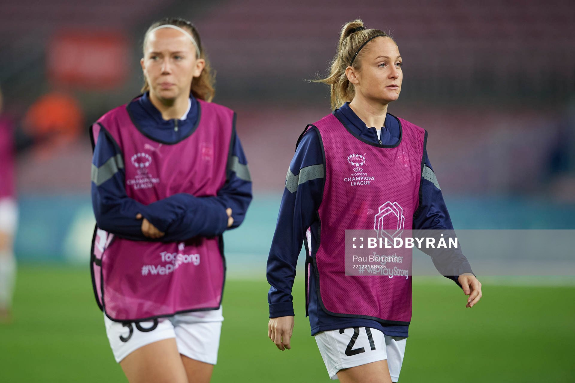 Athinna Persson Lundgren and Karin Lundin of FC Rosengård