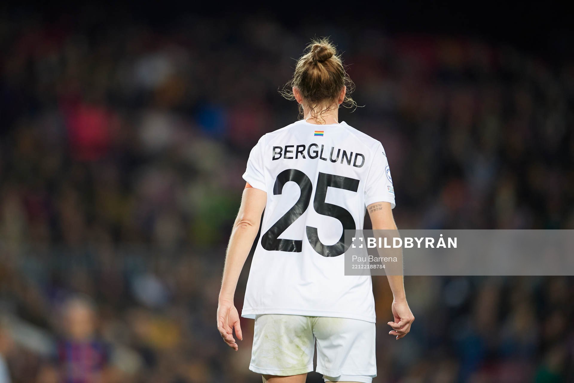 Emma Berglund of FC Rosengård during the UEFA Women's Champions League football match between Barcelona and FC Rosengård on December 21, 2022 in Barcelona.