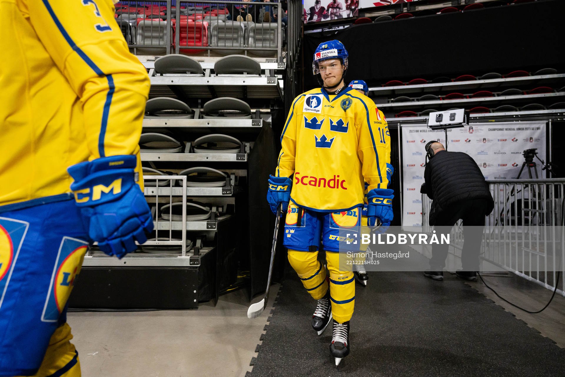 during the friendly under-20 ice hockey game between Sweden