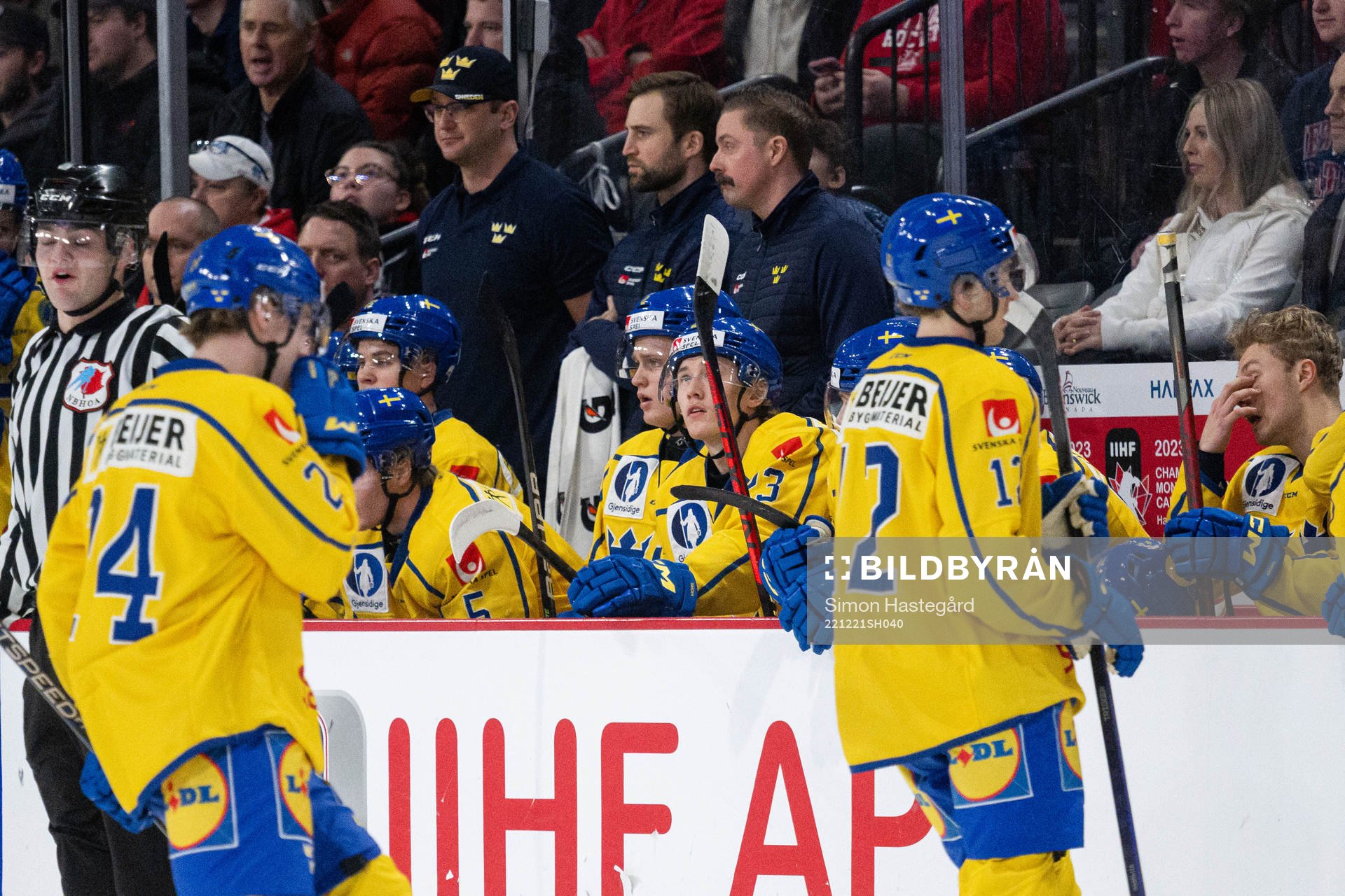 William Strömgren of Sweden looks dejected