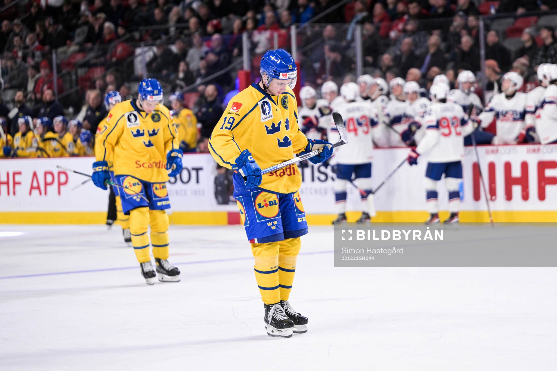 Isak Rosén of Sweden looks dejected