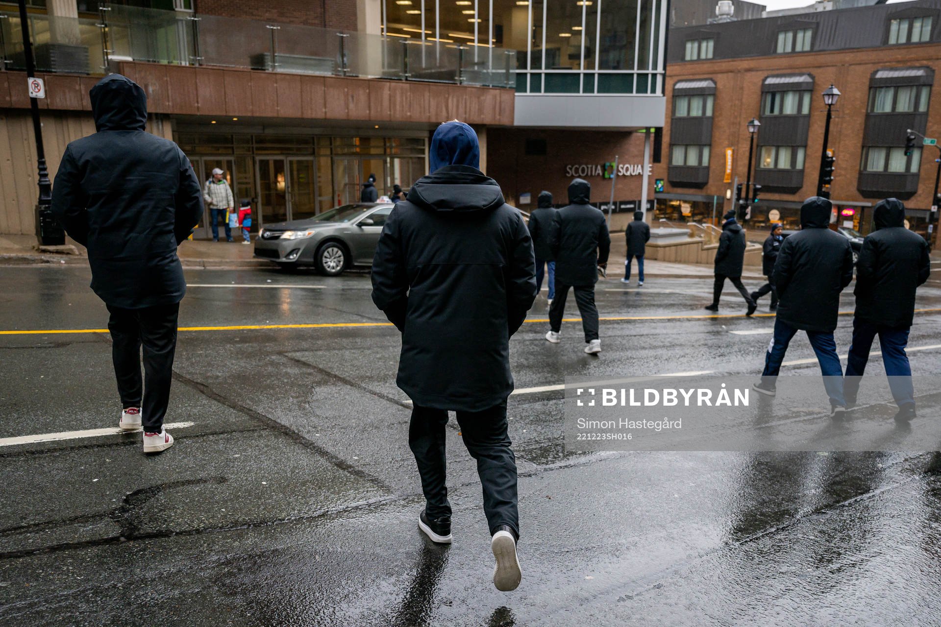 Playes of Sweden walks back to the hotel