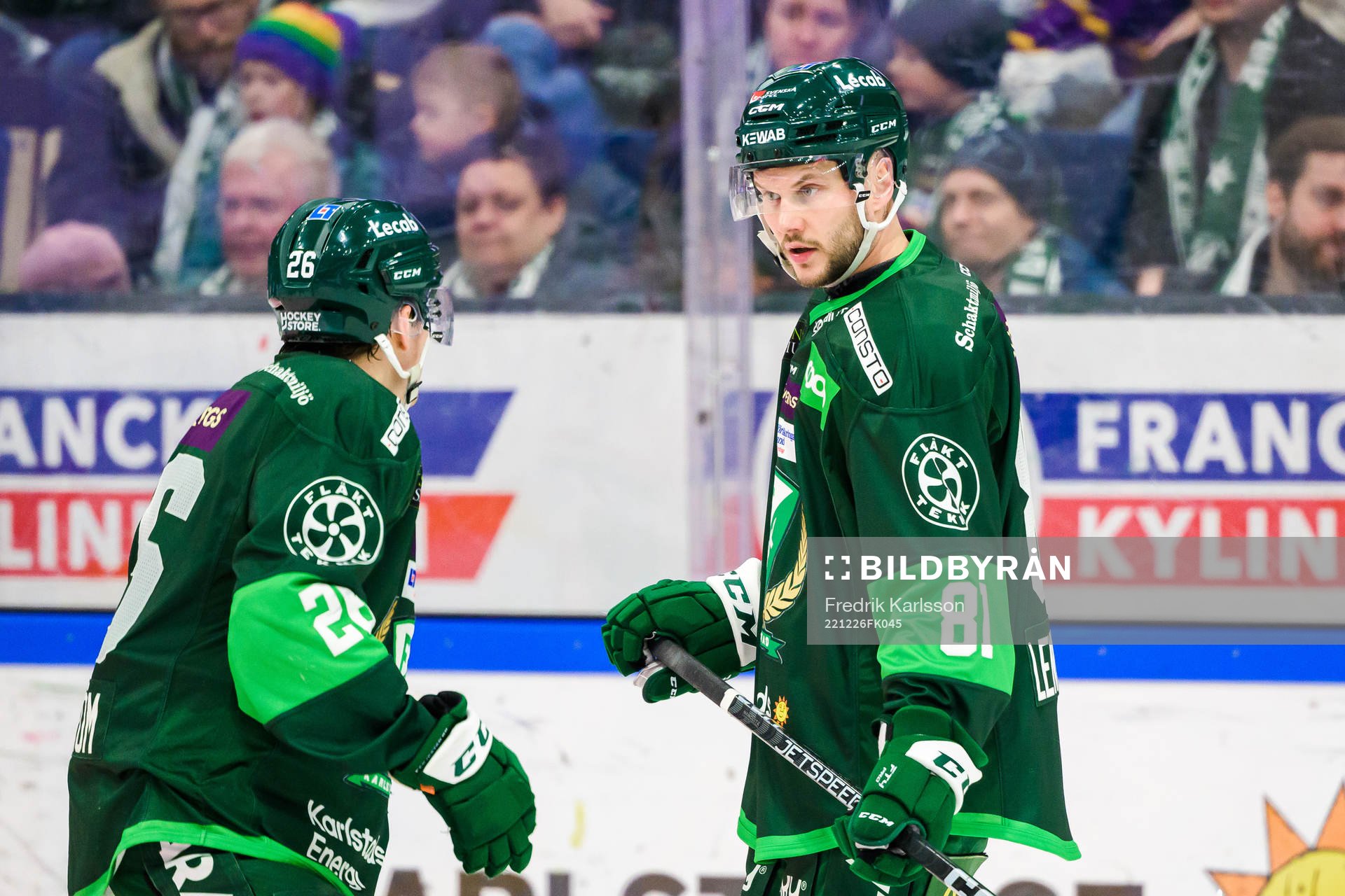 Färjestads Joel Nyström och Theodor Lennström