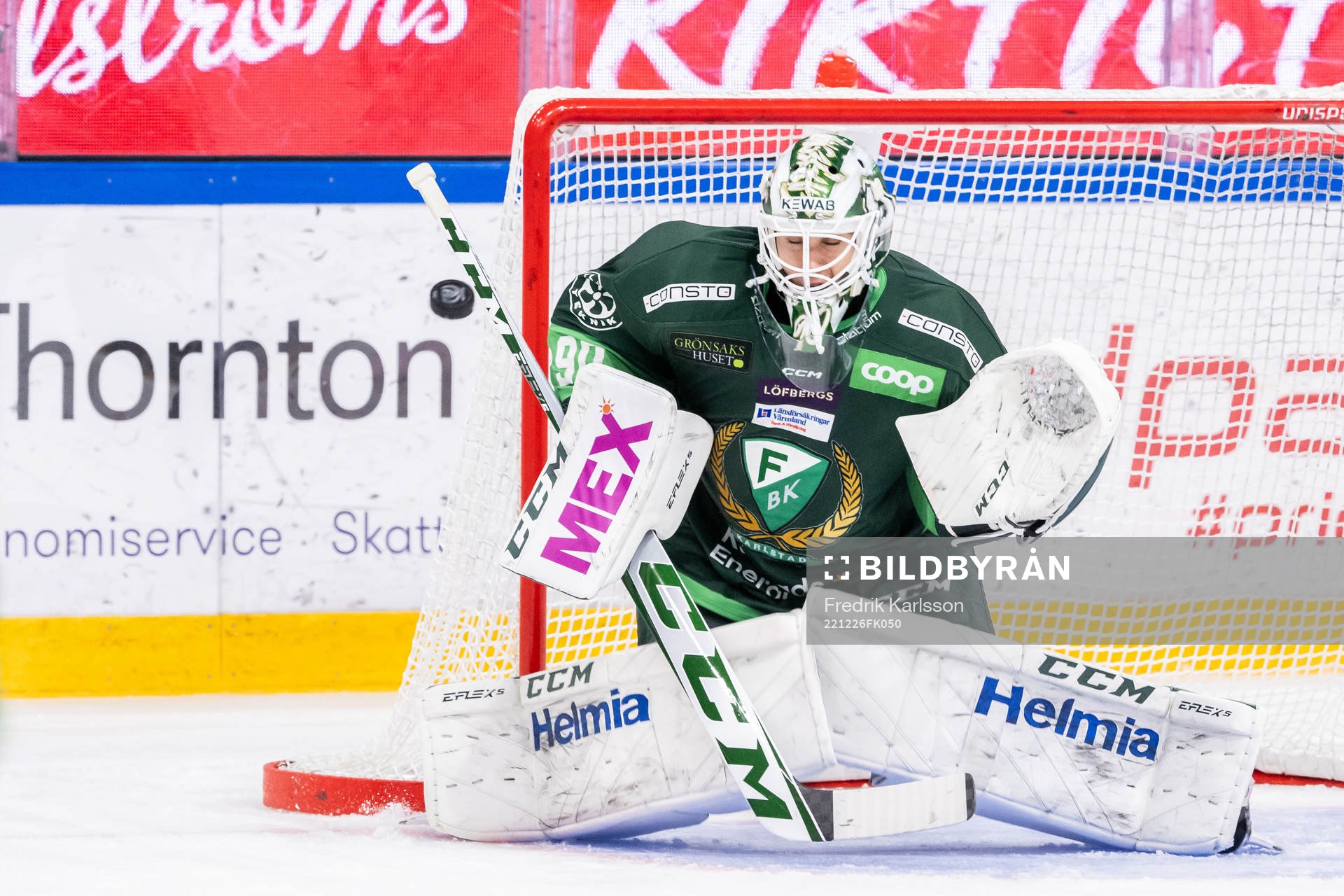 Färjestads målvakt Matthew Tomkins