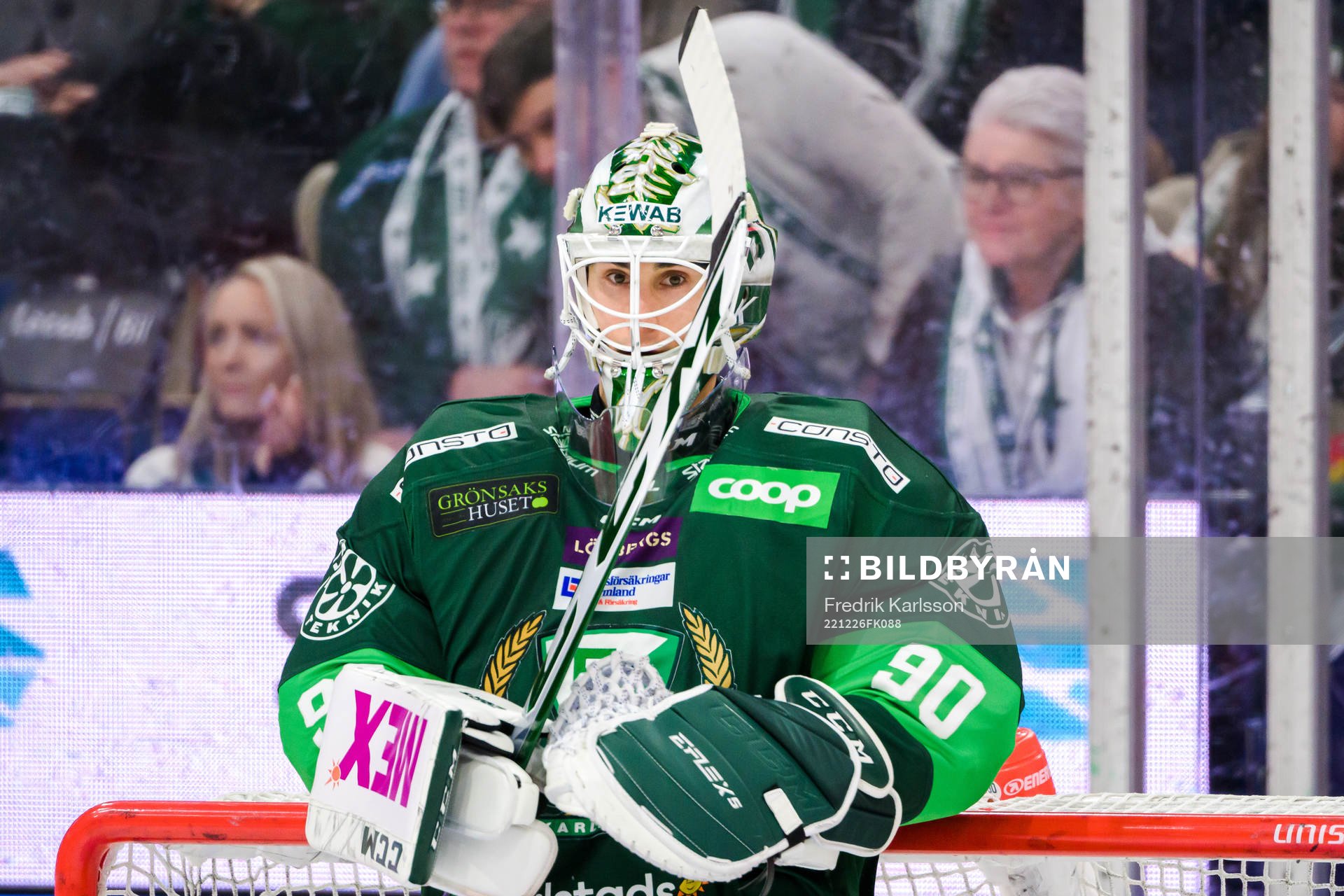 Färjestads målvakt Matthew Tomkins