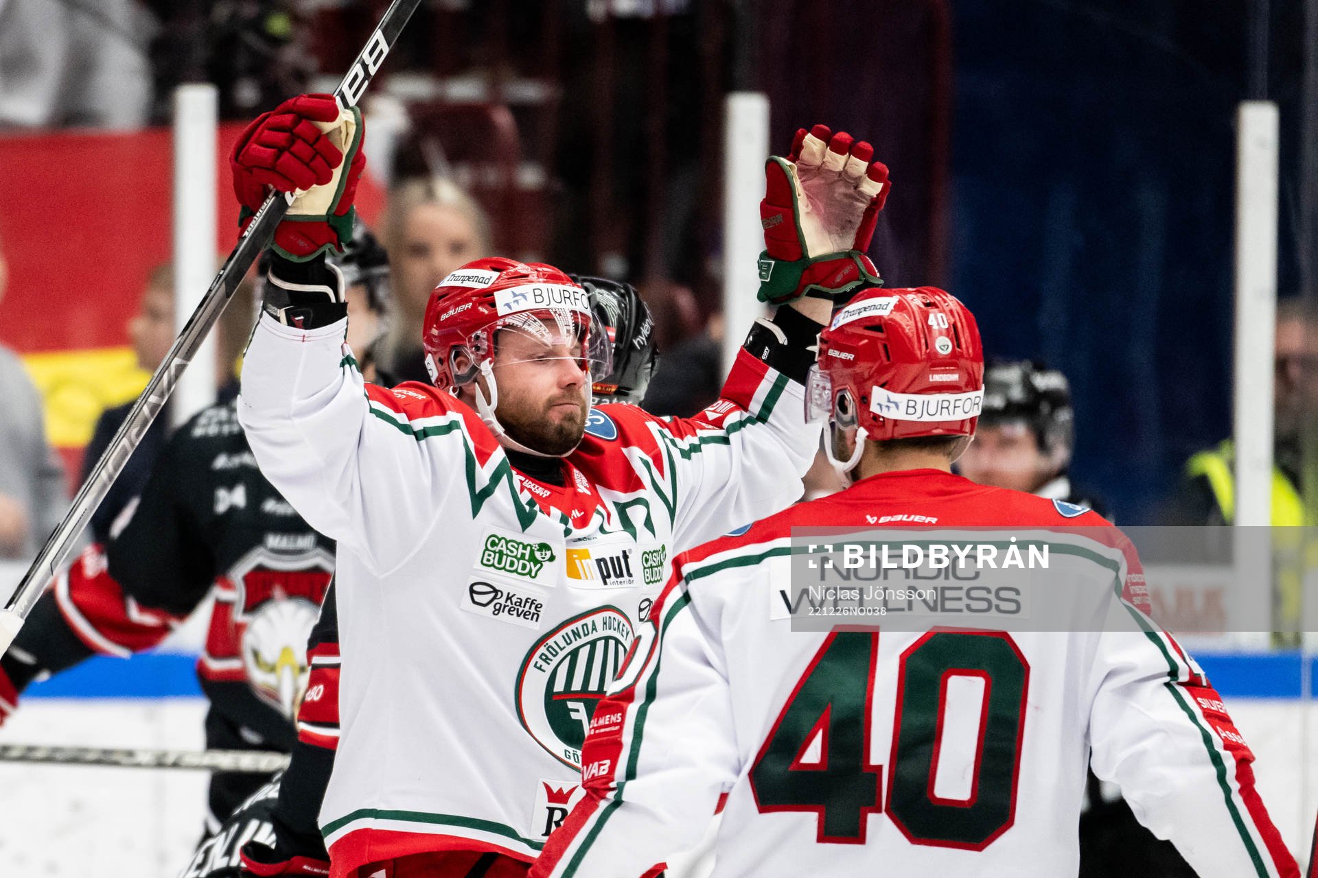 Frölundas Jan Mursak jublar