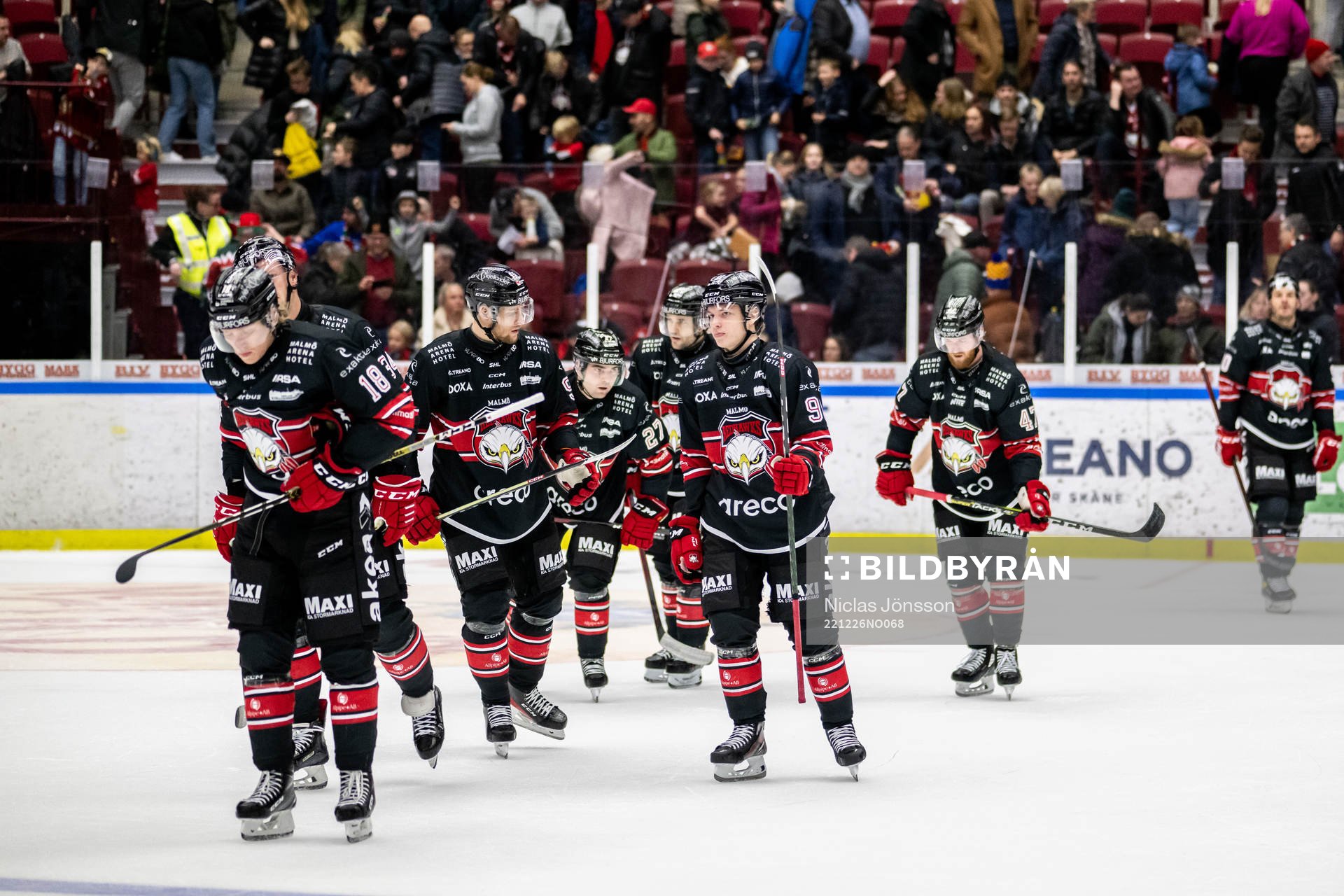 Malmö Redhawks spelare deppar