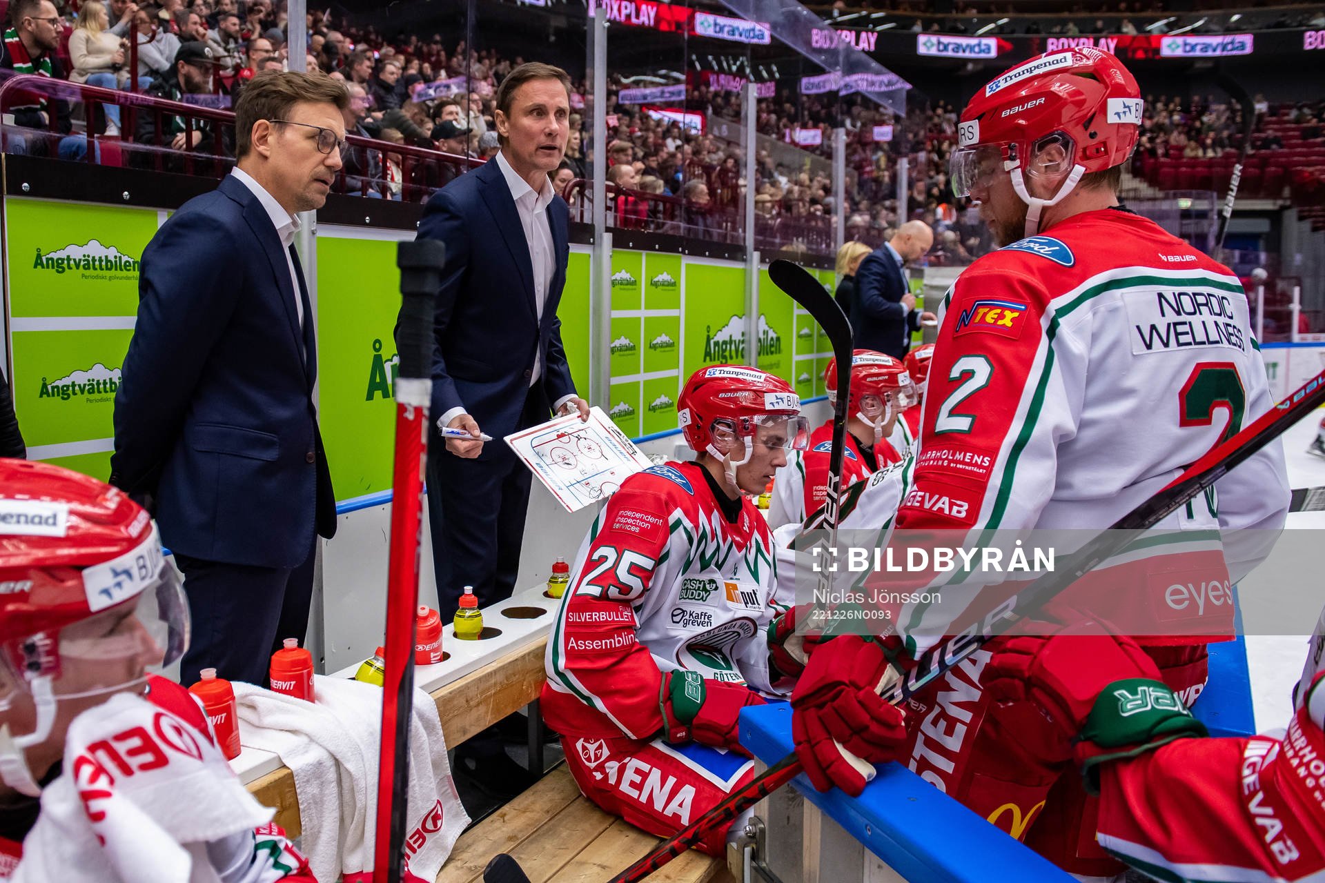 Frölundas assisterande tränare Kristoffer Näslund och