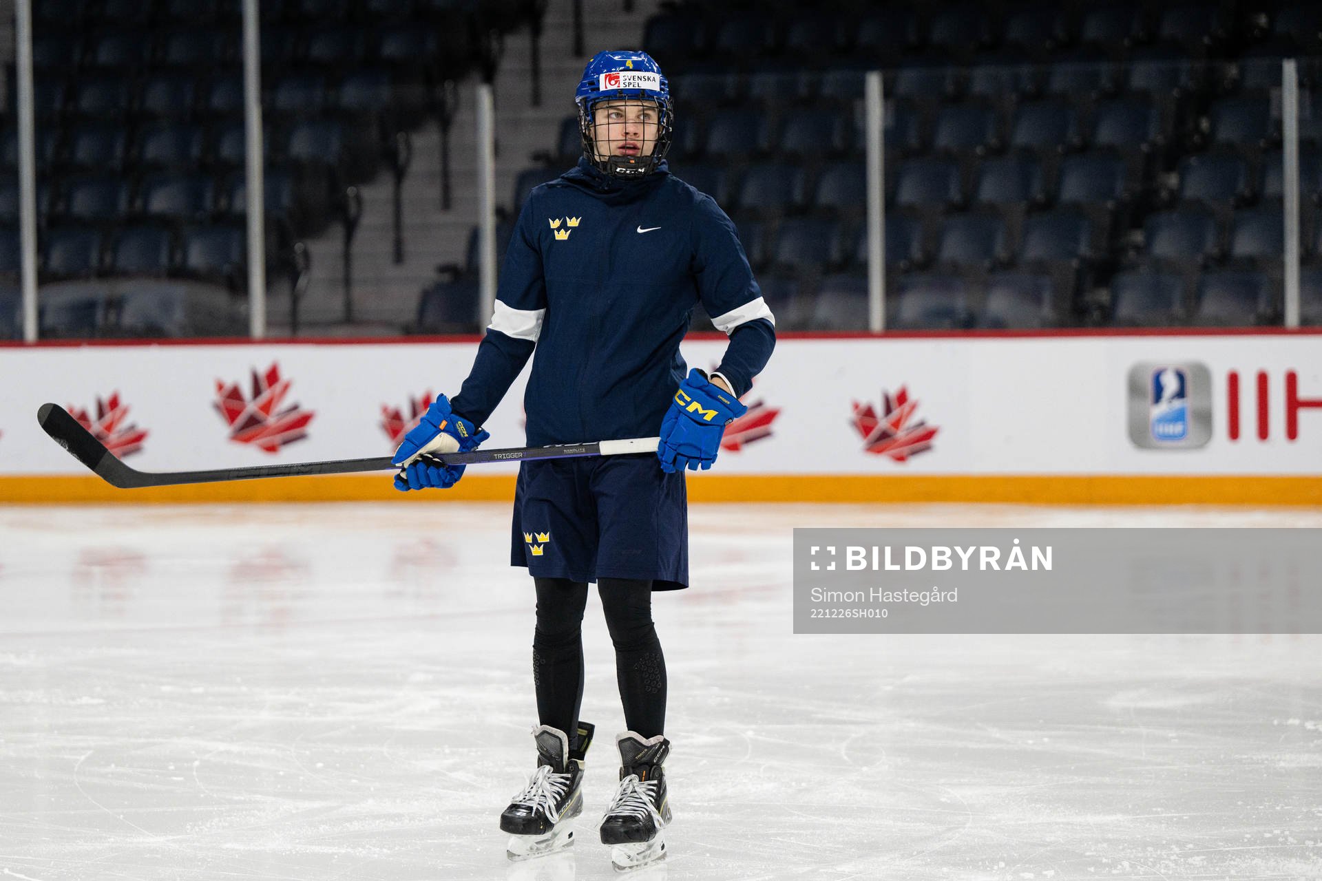 Axel Sandin-Pellikka of Sweden at a practice session