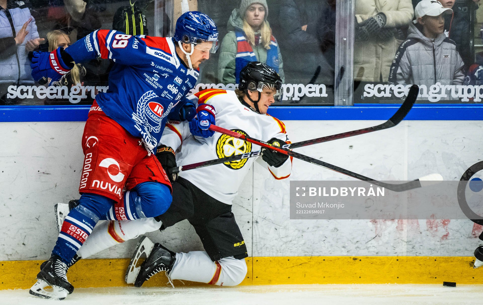 Oskarshamns Patrik Karlkvist och Brynäs Tom Hedberg