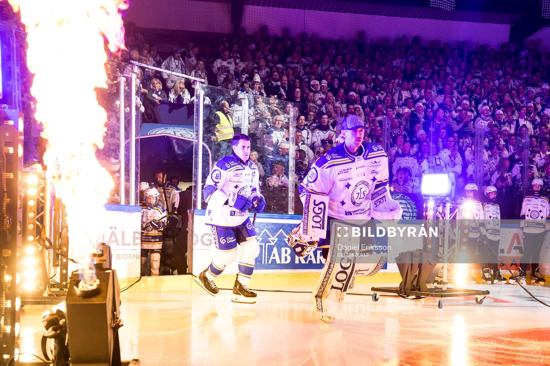 Leksands målvakt Kasimir Kaskisuo innan ishockeymatchen i