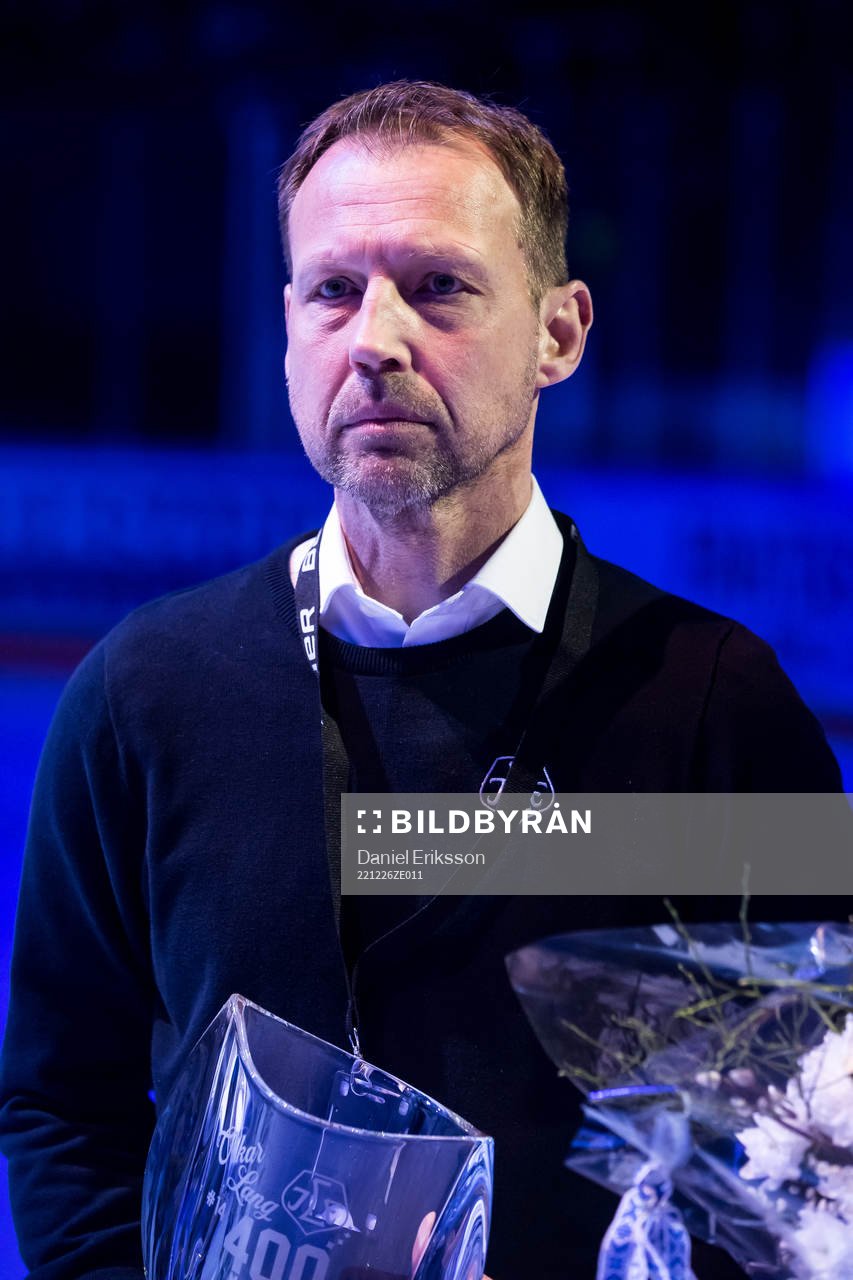 Leksands VD Andreas Hedbom innan ishockeymatchen i SHL