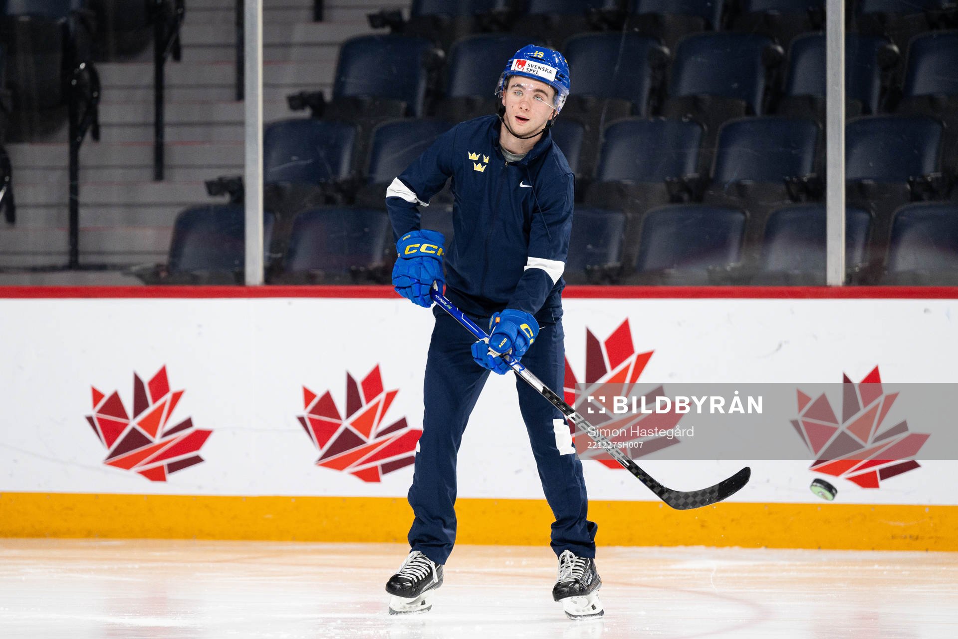 Isak Rosén of Sweden at a practice session