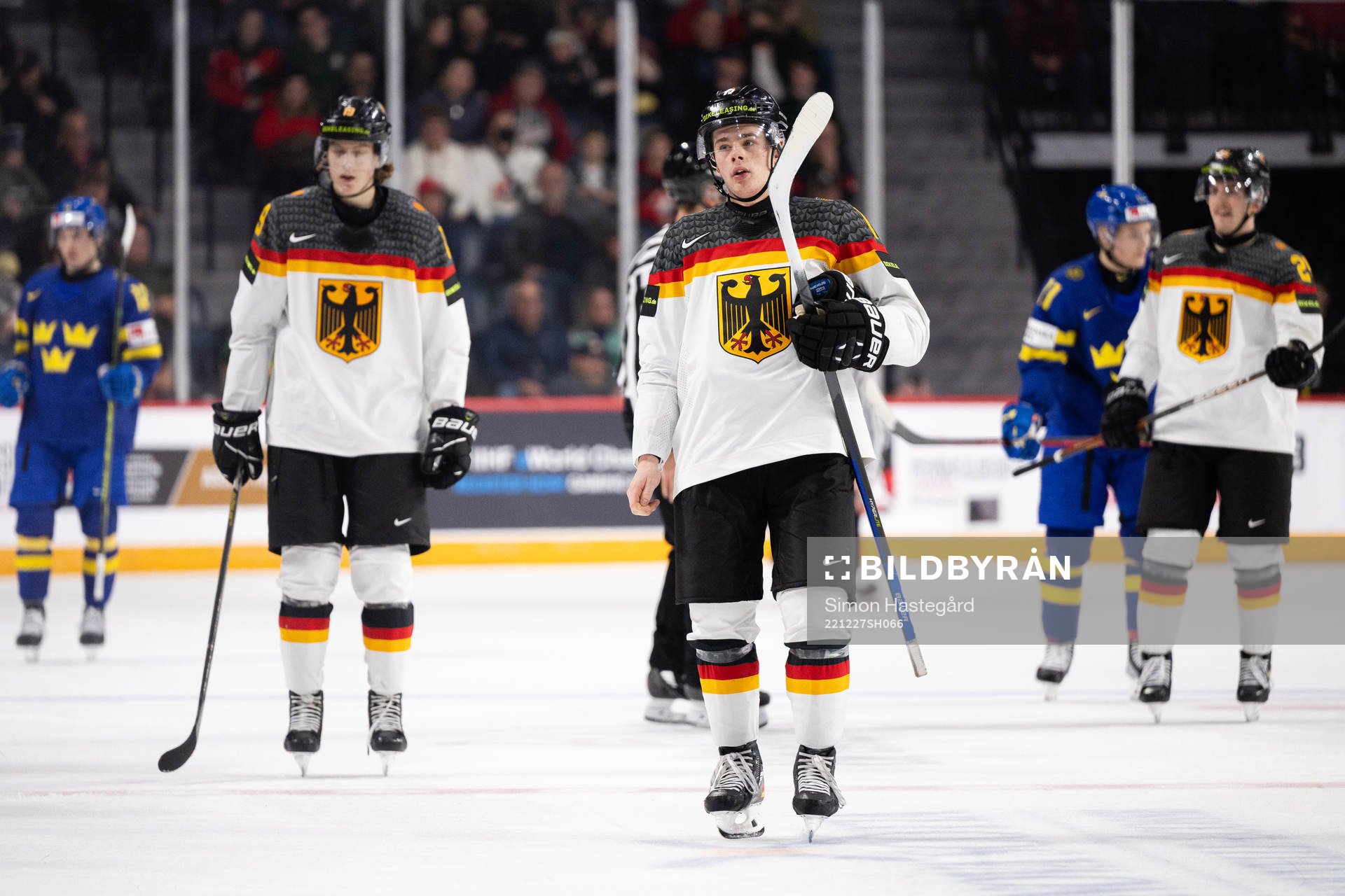 Luca Hauf of Germany looks dejected