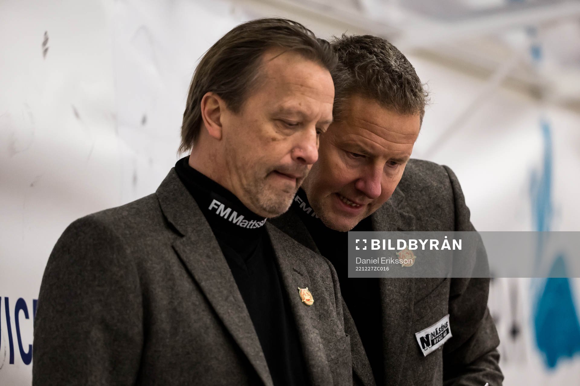 Moras tränare Johan Hedberg och Moras assisterande