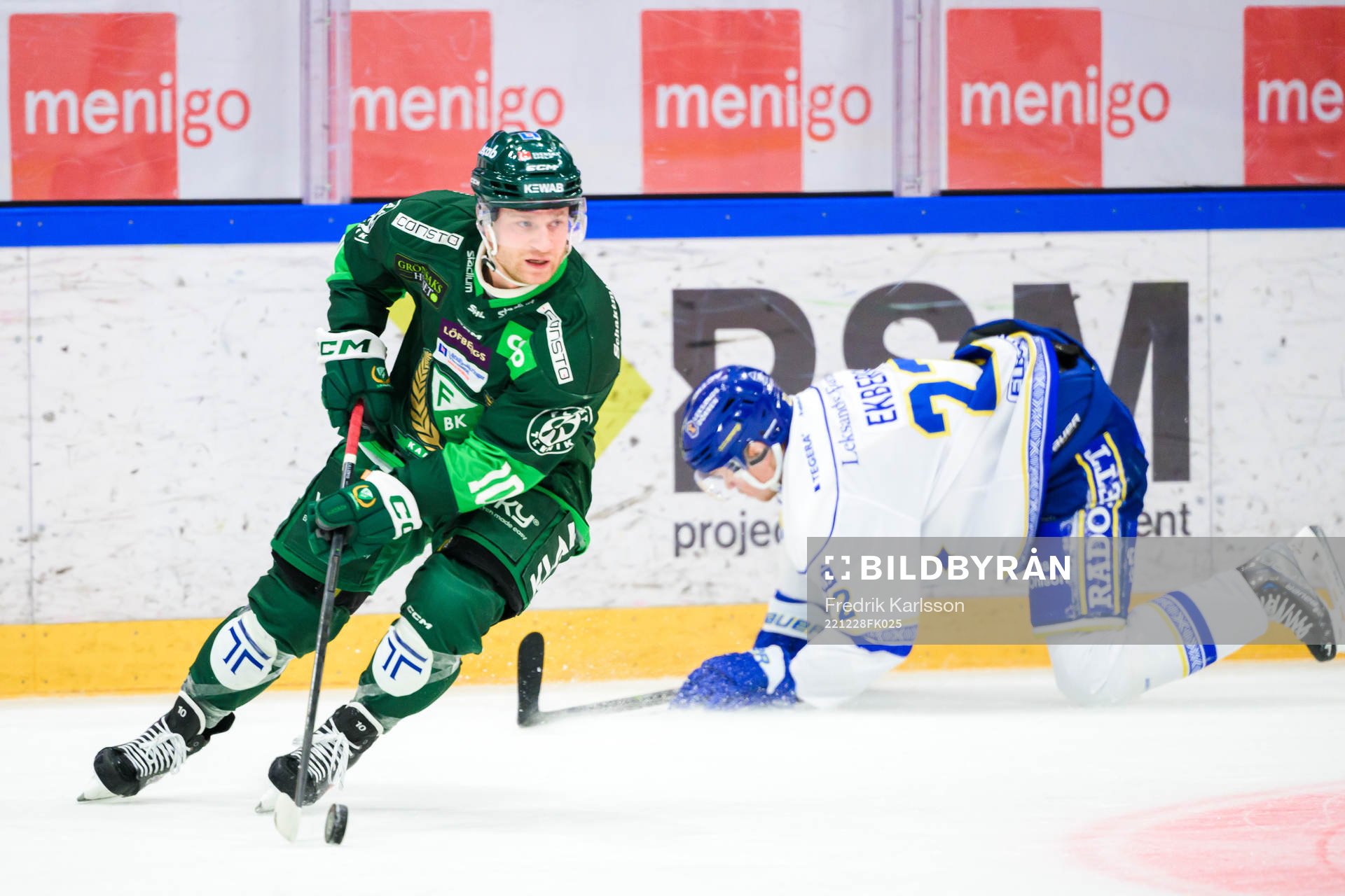 Färjestads Marcus Nilsson och Leksands Tobias Ekberg