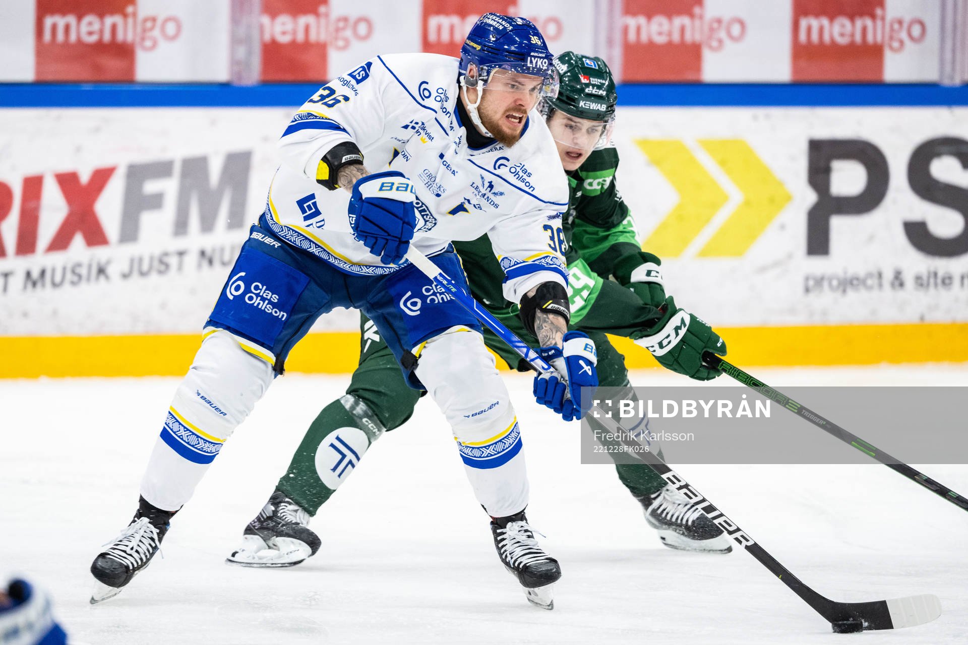 Leksands Lucas Elvenes och Färjestads Lucas Forsell