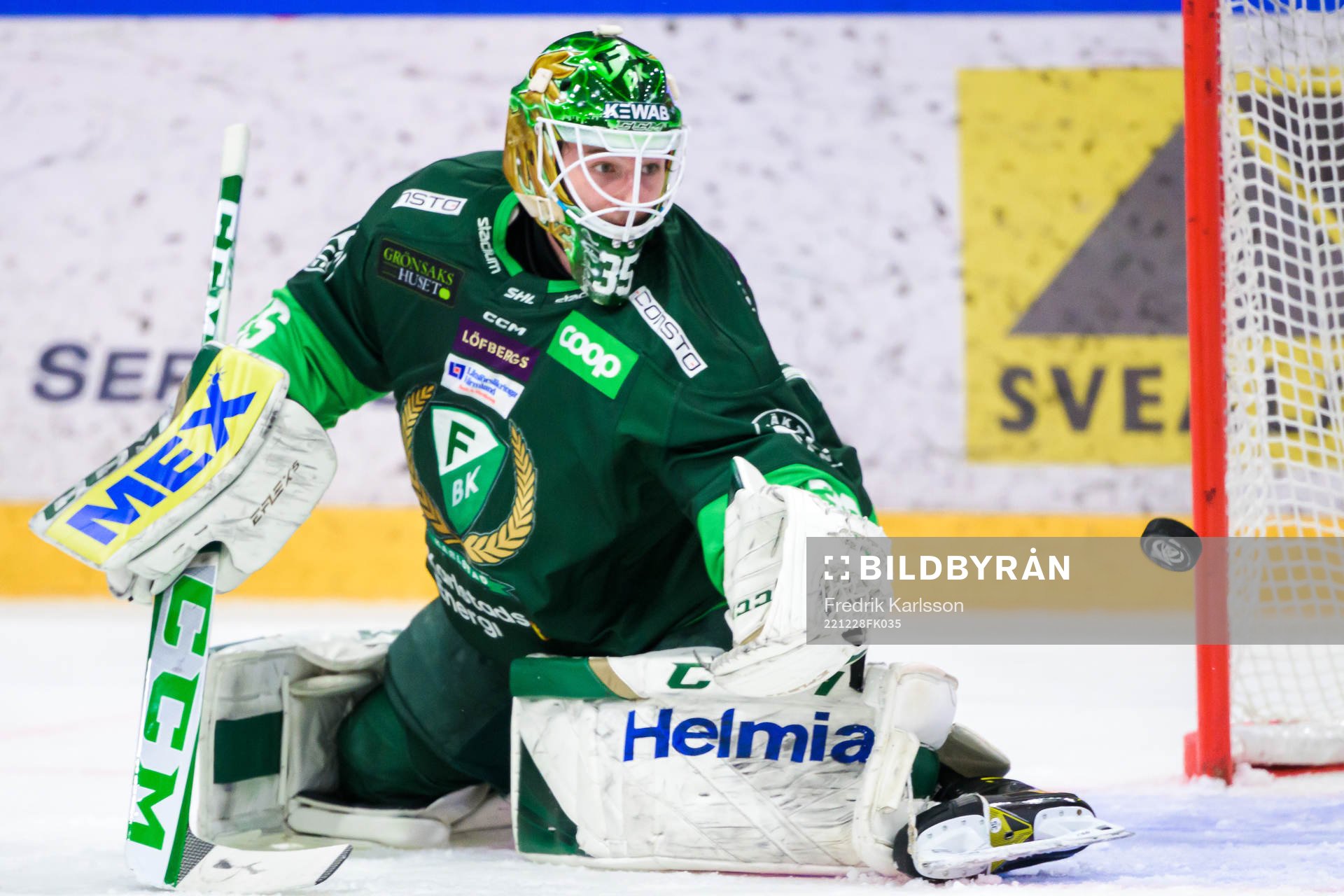 Färjestads målvakt Dennis Hildeby