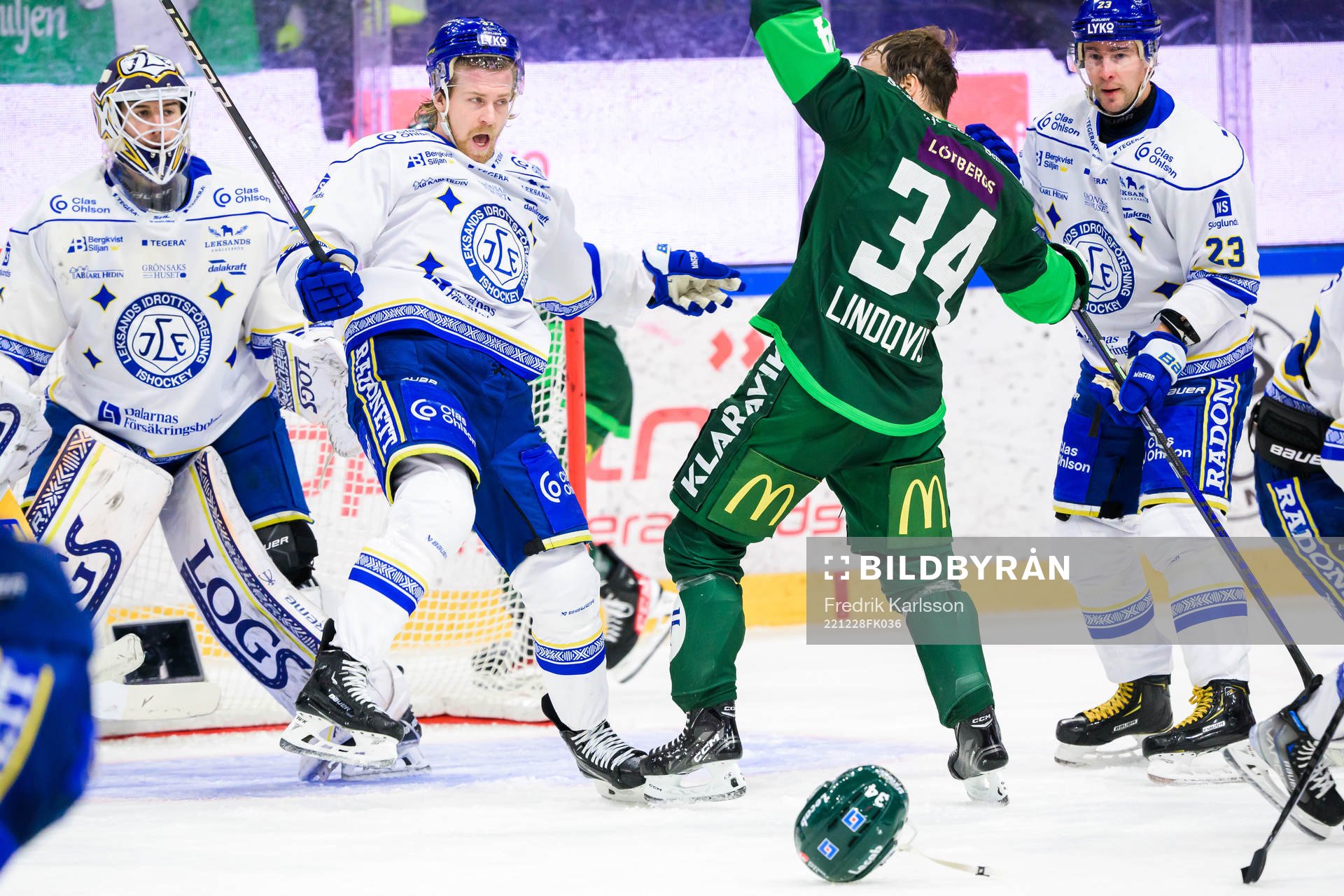 Leksands Anton Lindholm och Färjestads Michael Lindqvist
